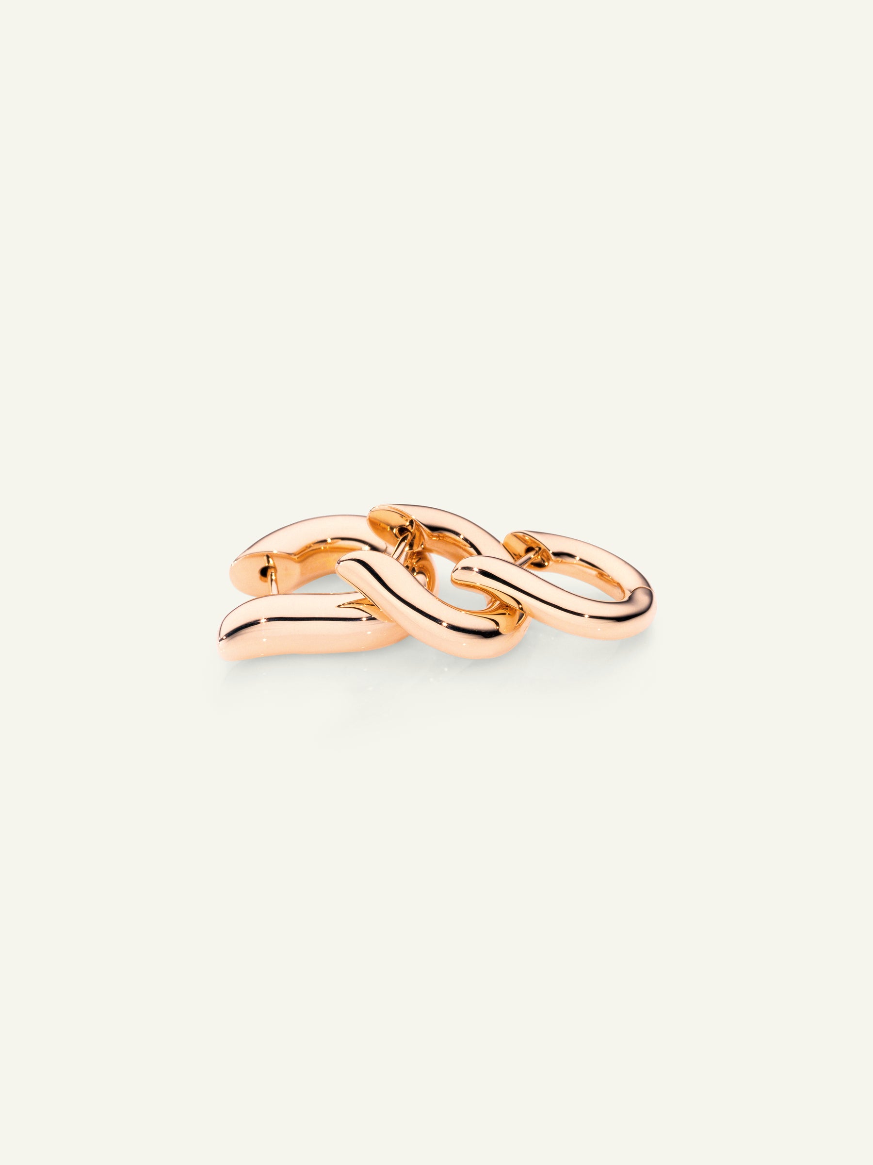 SIGNATURE Earrings Hoop small 18K rose gold