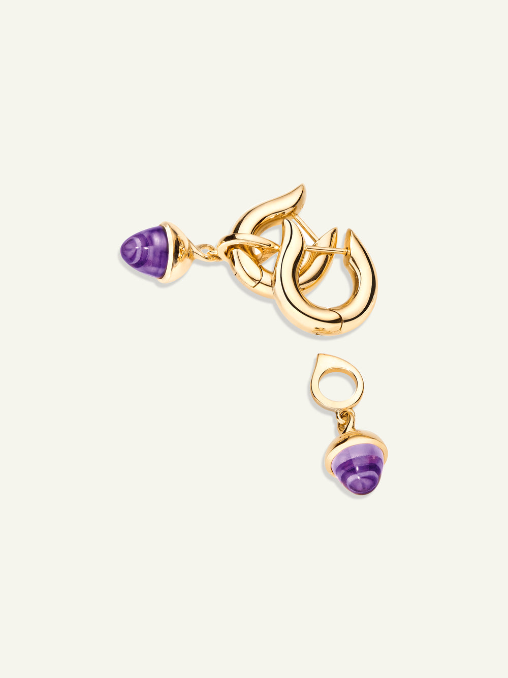 SIGNATURE Earrings Hoop small 18K yellow gold
