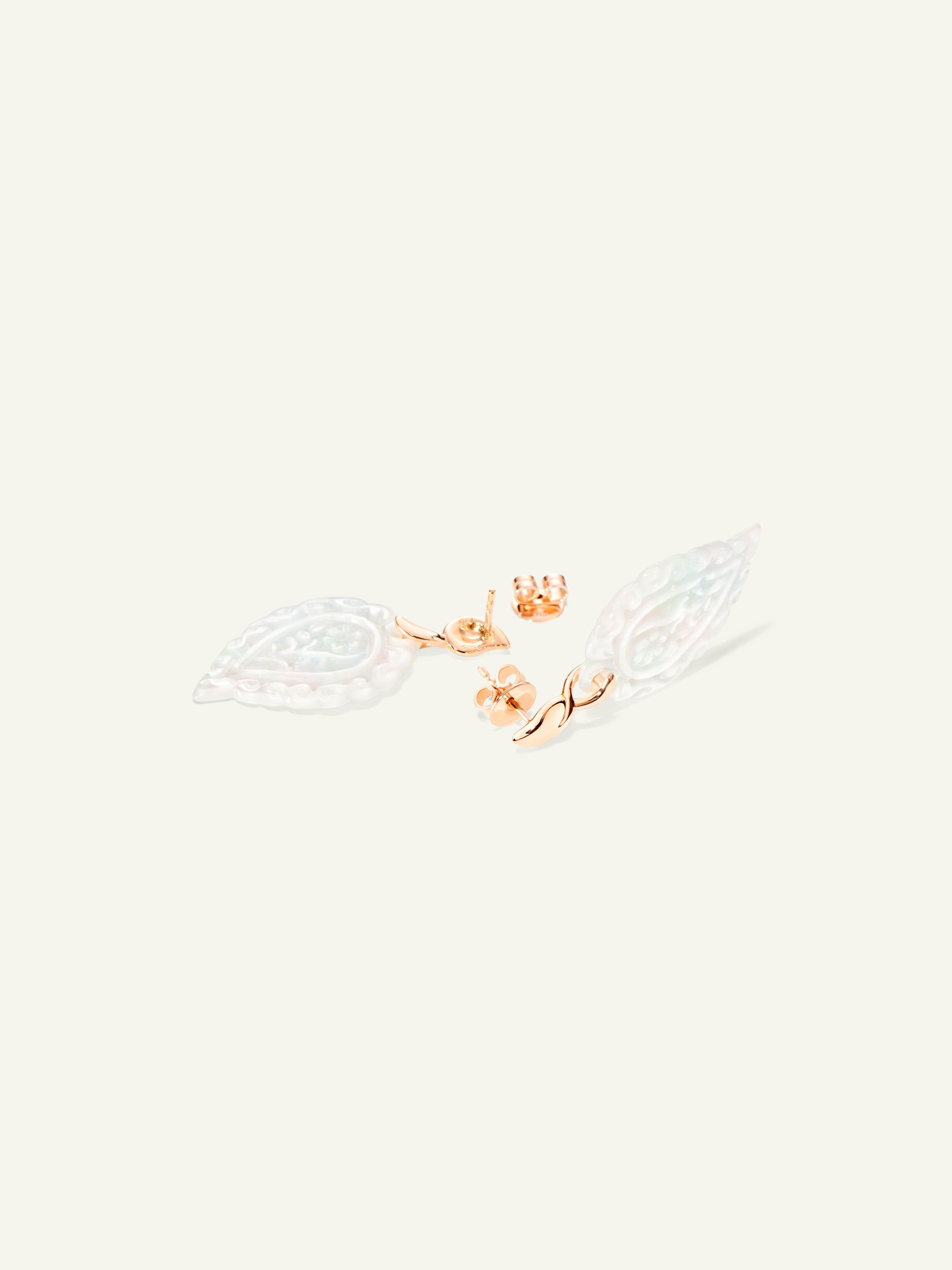 Earrings INDIA Mother of Pearl white