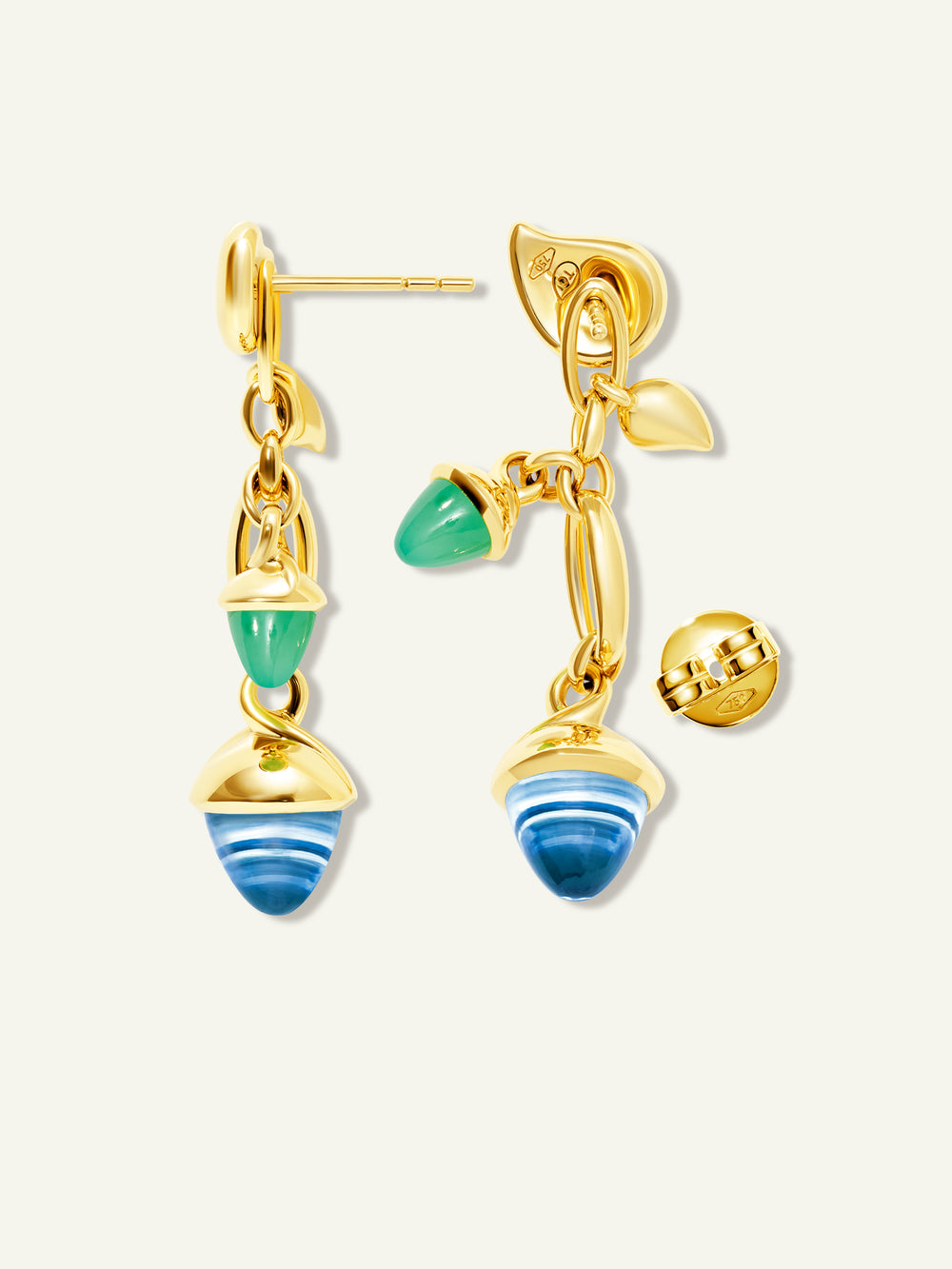 MIKADO Dangling 2 Acorn Earrings in 'Lagoon'