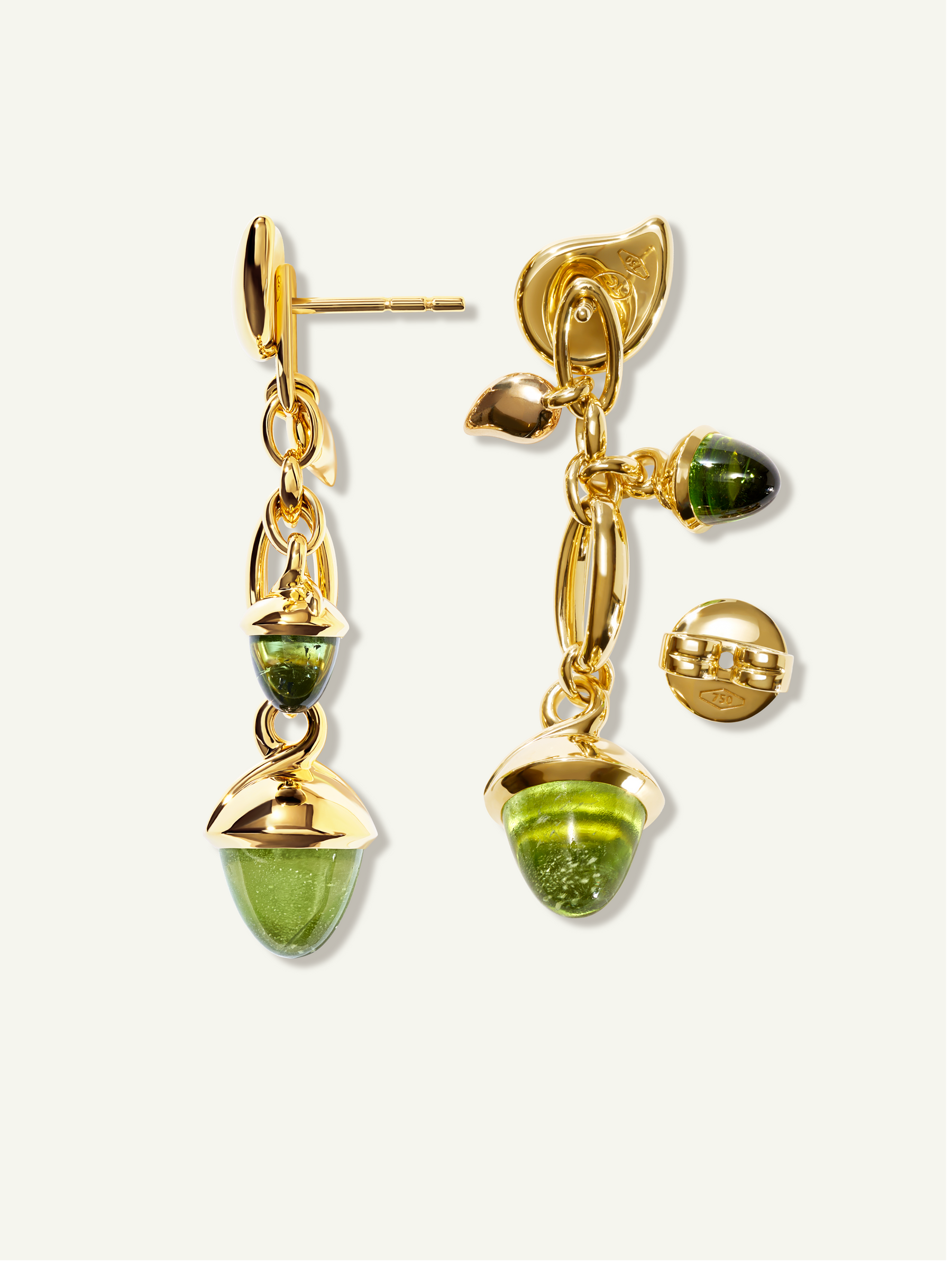 MIKADO Dangling 2 Acorn Ohrringe in 'Rainforest'