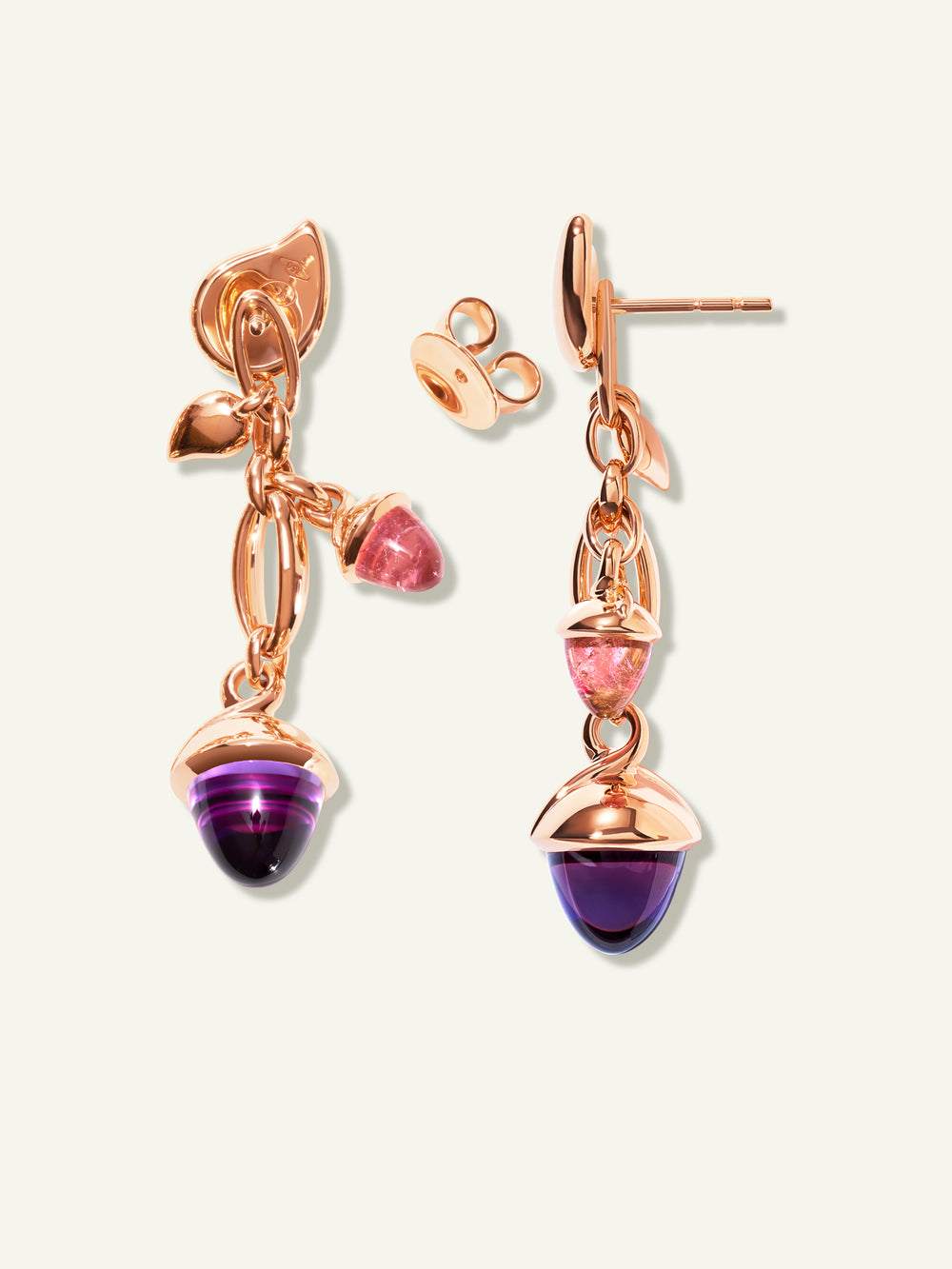 MIKADO Dangling 2 Acorn Ohrringe in 'Wildberry'