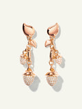 MIKADO Dangling 2 Acorn Ohrringe mit Diamant Pavé