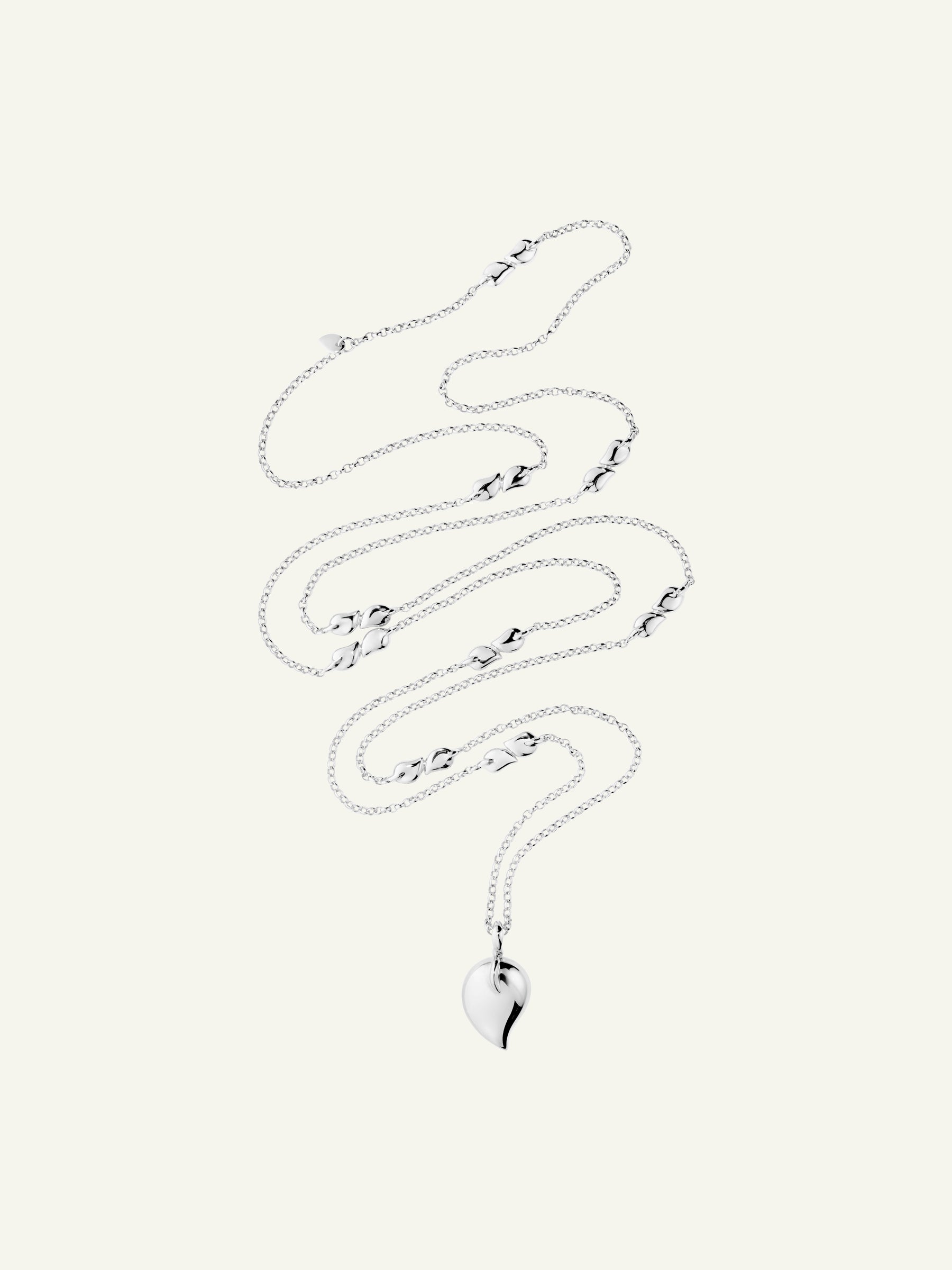 SIGNATURE Drop Necklace in 18K White Gold