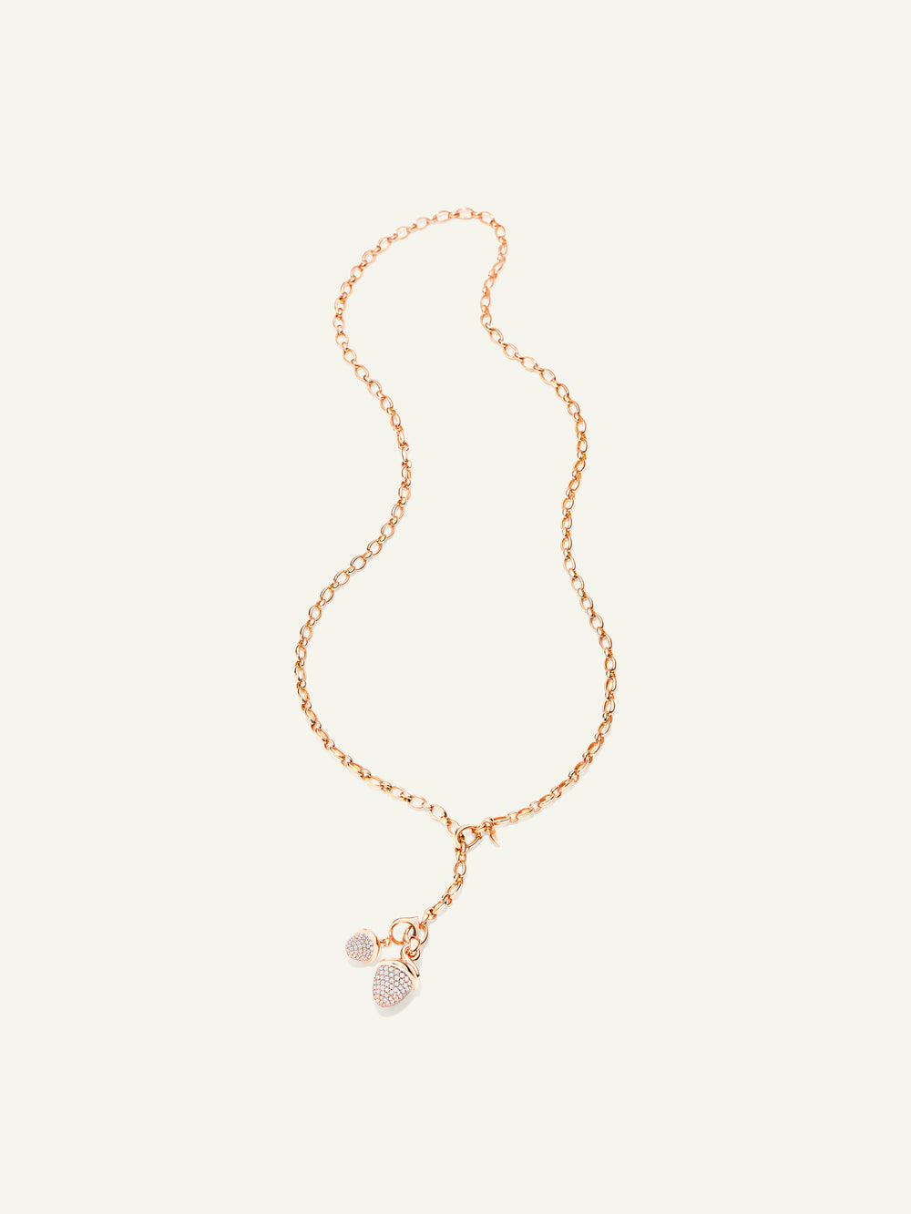 Necklace Lariat 60 cm 18K Roségold