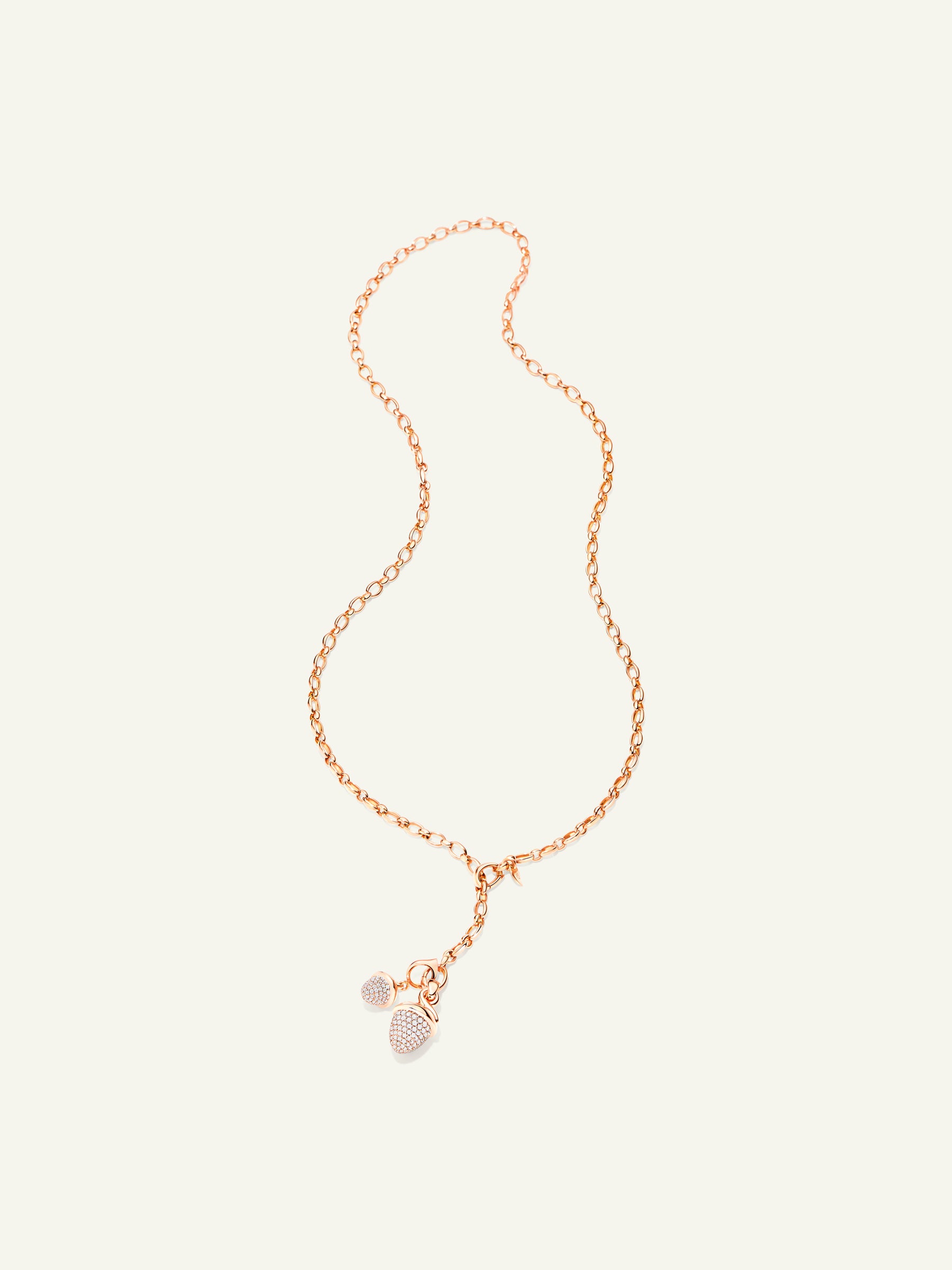 Necklace Lariat 60 cm 18K Roségold