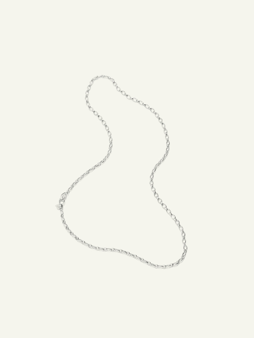 Necklace Lariat 60 cm 18K Weißgold