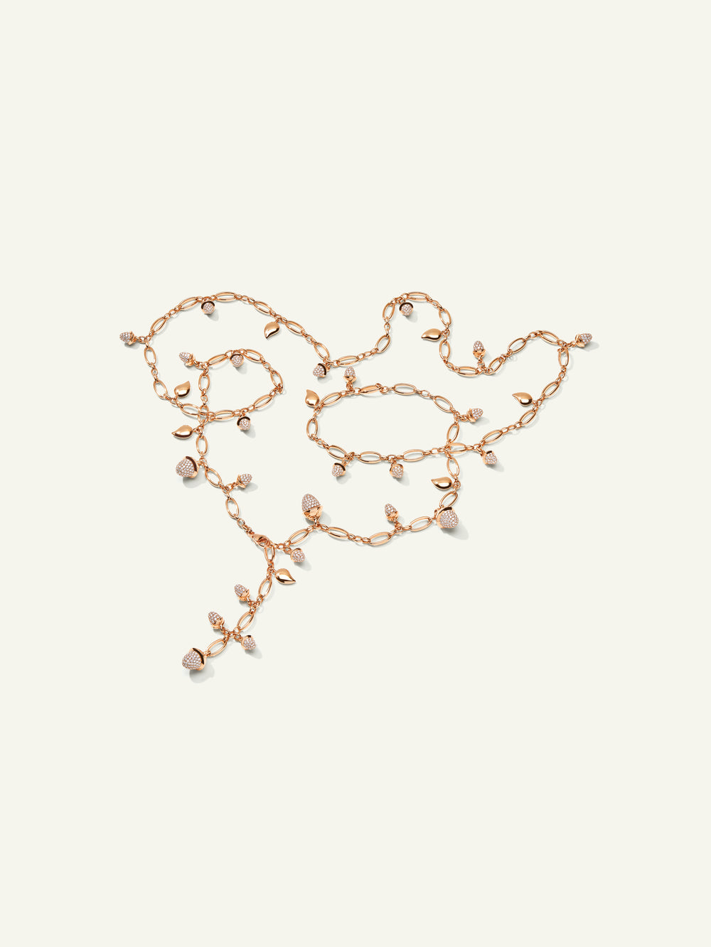 Necklace MIKADO Diamond Pavé - 100 cm mit Diamant Pavé