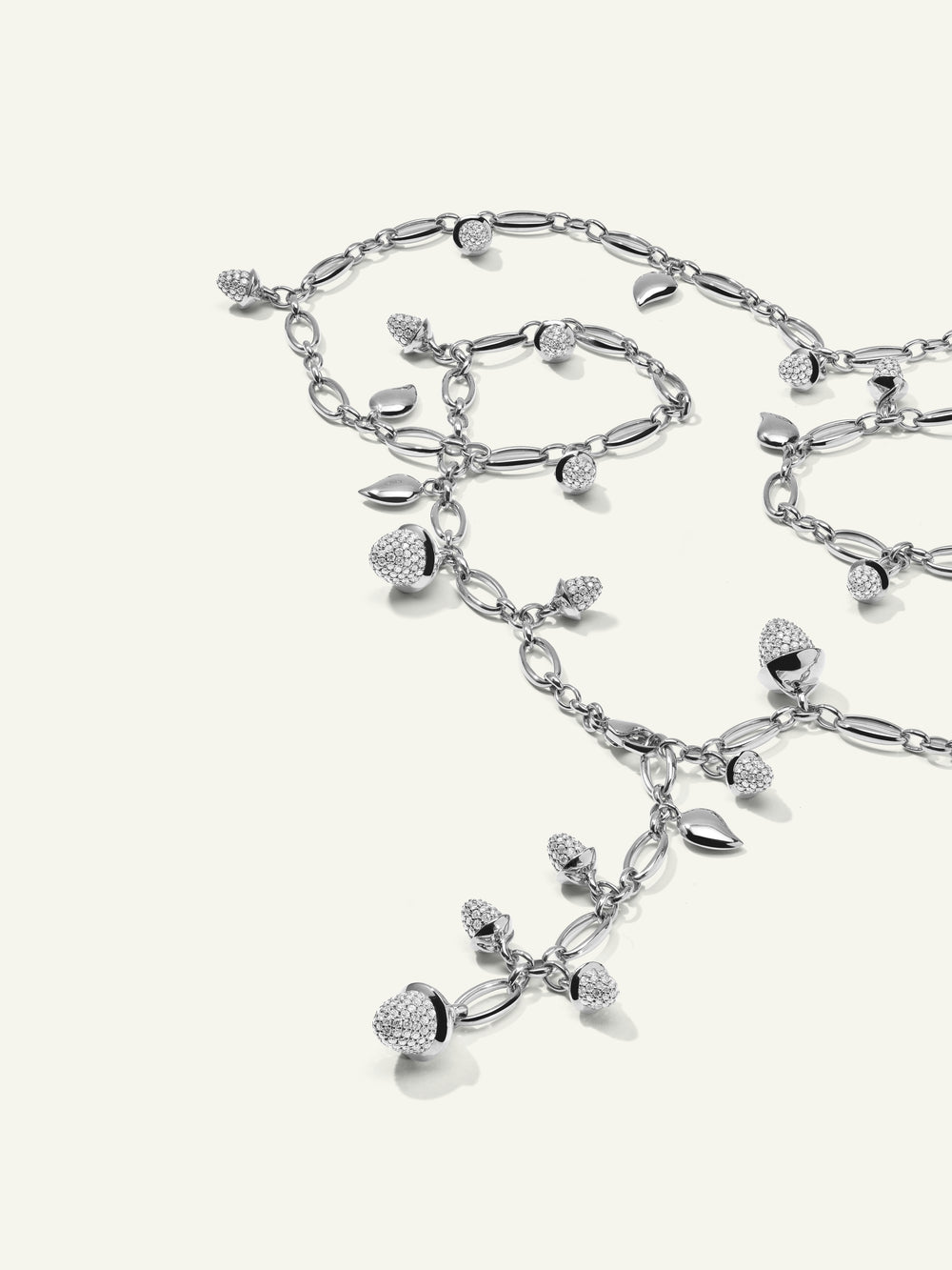 Necklace MIKADO Diamond Pavé - 100 cm mit Diamant Pavé