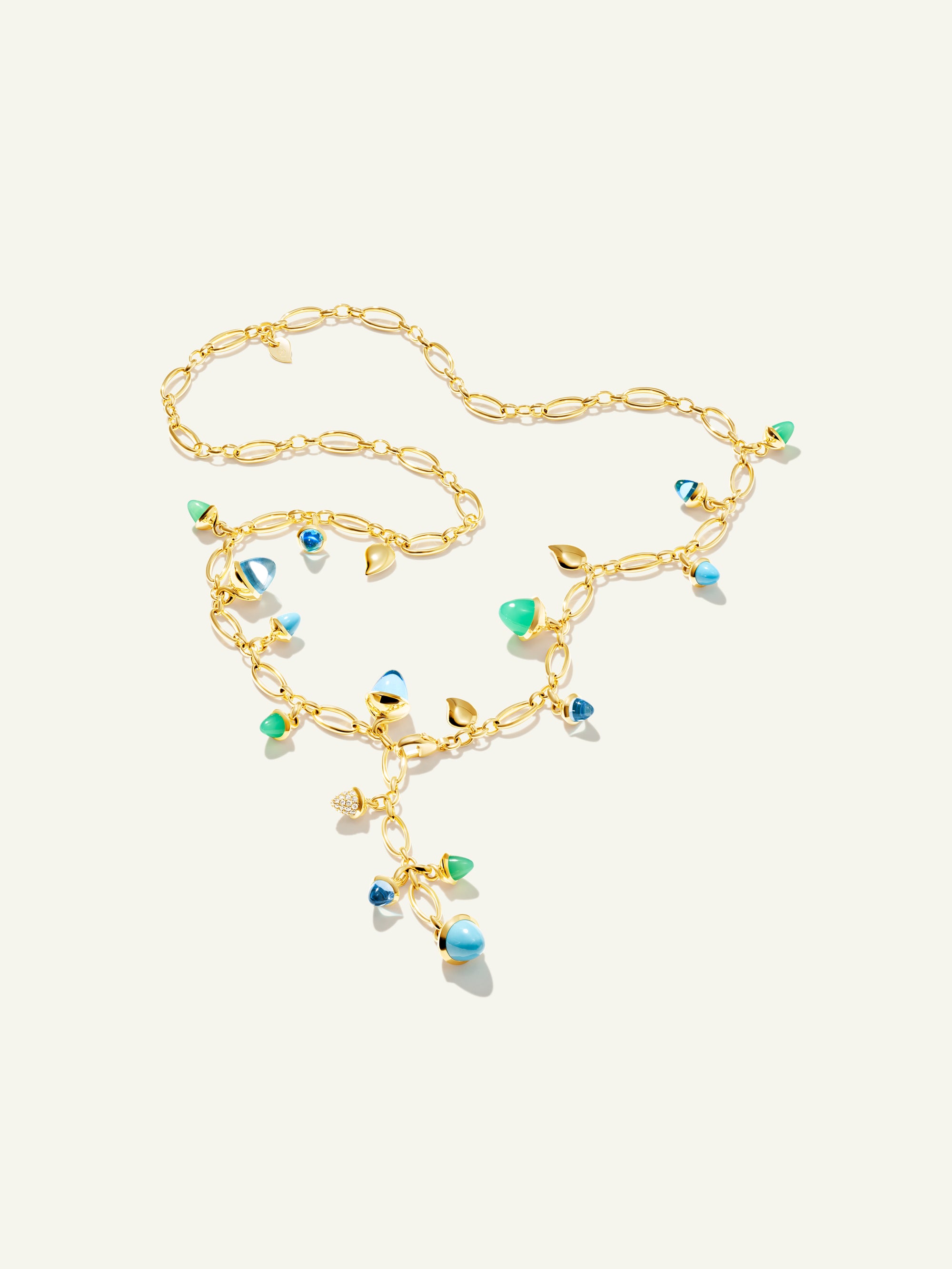 MIKADO Halskette, 56 cm in 'Lagoon' mit Diamond Pavé