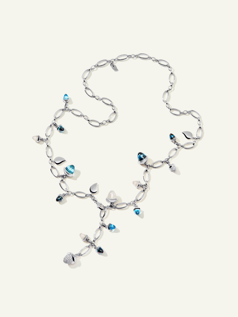 MIKADO Halskette, 56 cm in 'Ocean' mit Diamond Pavé