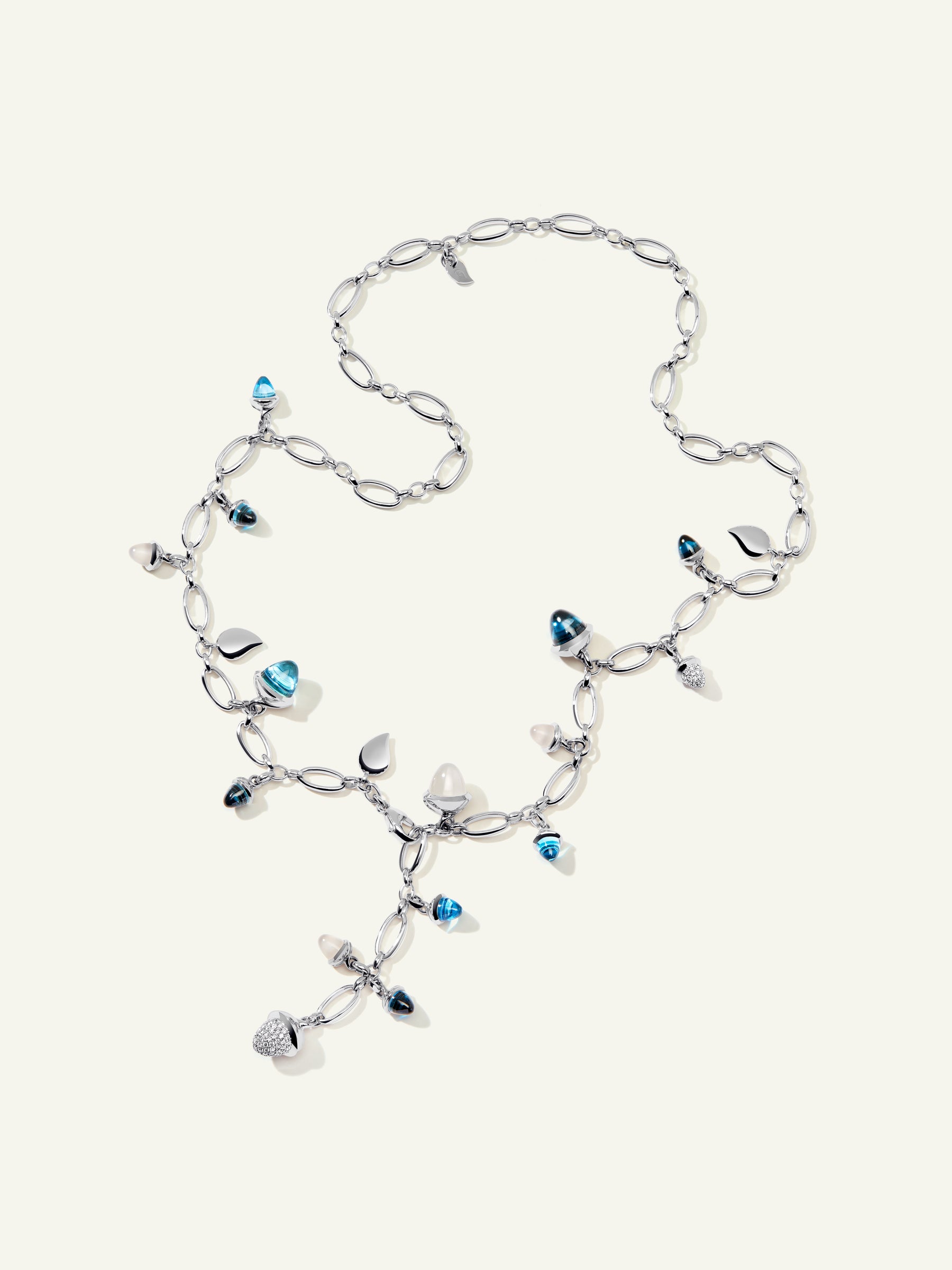 MIKADO Halskette, 56 cm in 'Ocean' mit Diamond Pavé