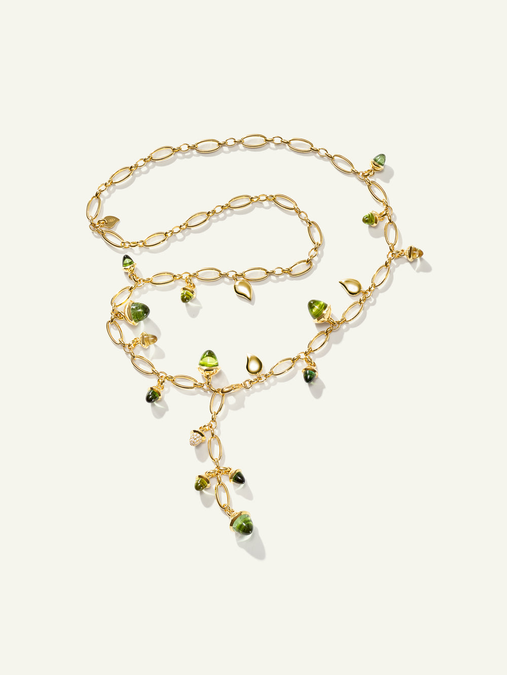 MIKADO Necklace, 56 cm in 'Rainforest' with Diamond Pavé
