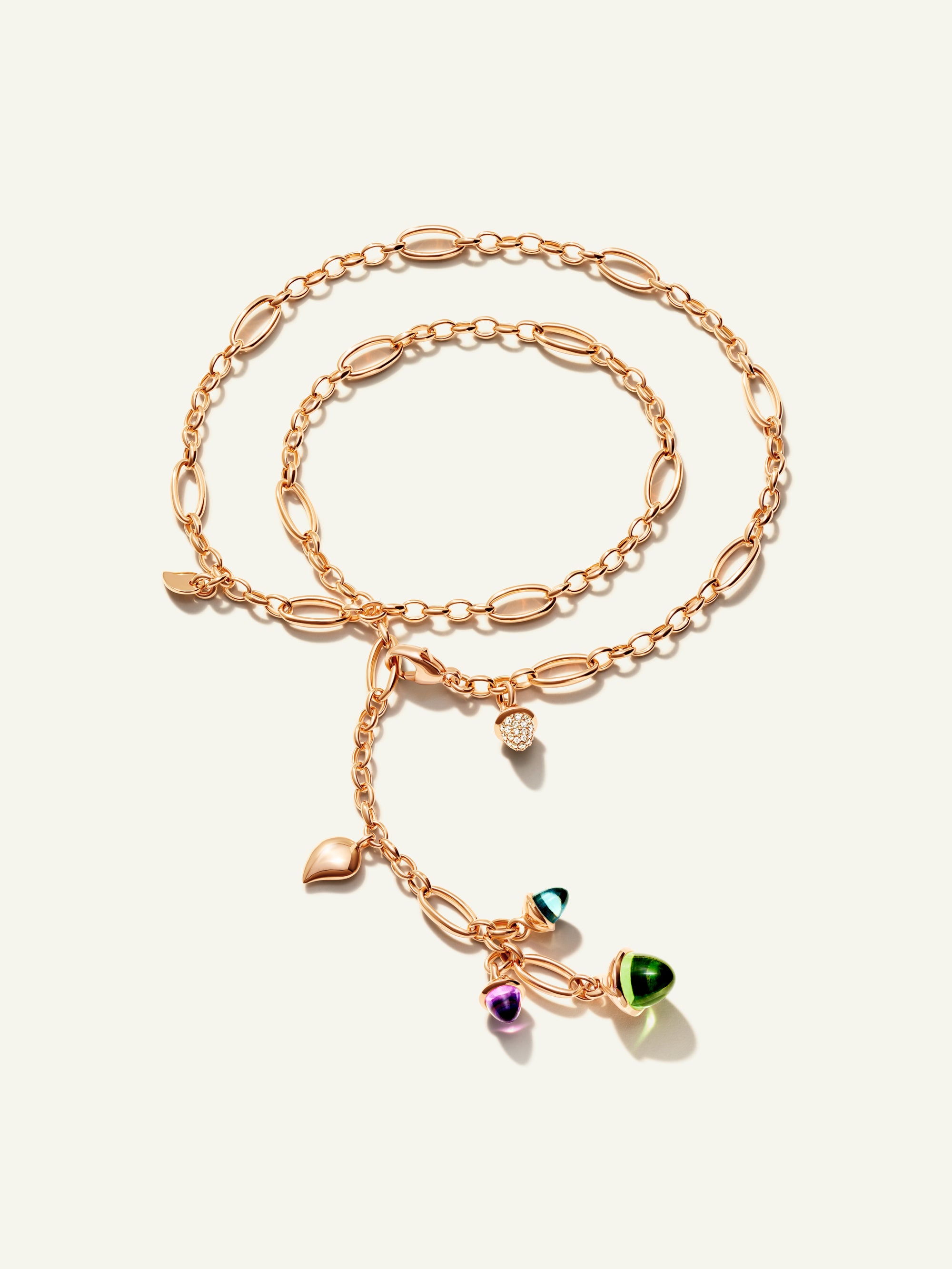 MIKADO Halskette, 51 cm in 'Aurora' with Diamond Pavé