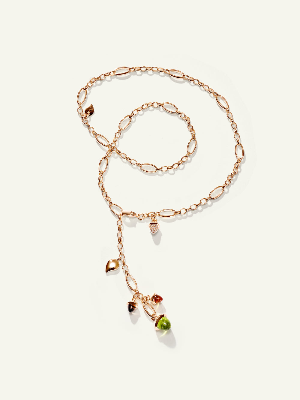 Necklace MIKADO Delicate 51 cm 'Indian Summer' with Champagne Diamond Pavé 'Indian Summer' mit Diamant Pavé