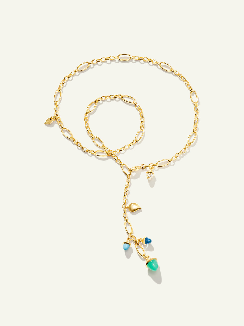 MIKADO Halskette, 51 cm in 'Lagoon' mit Diamond Pavé