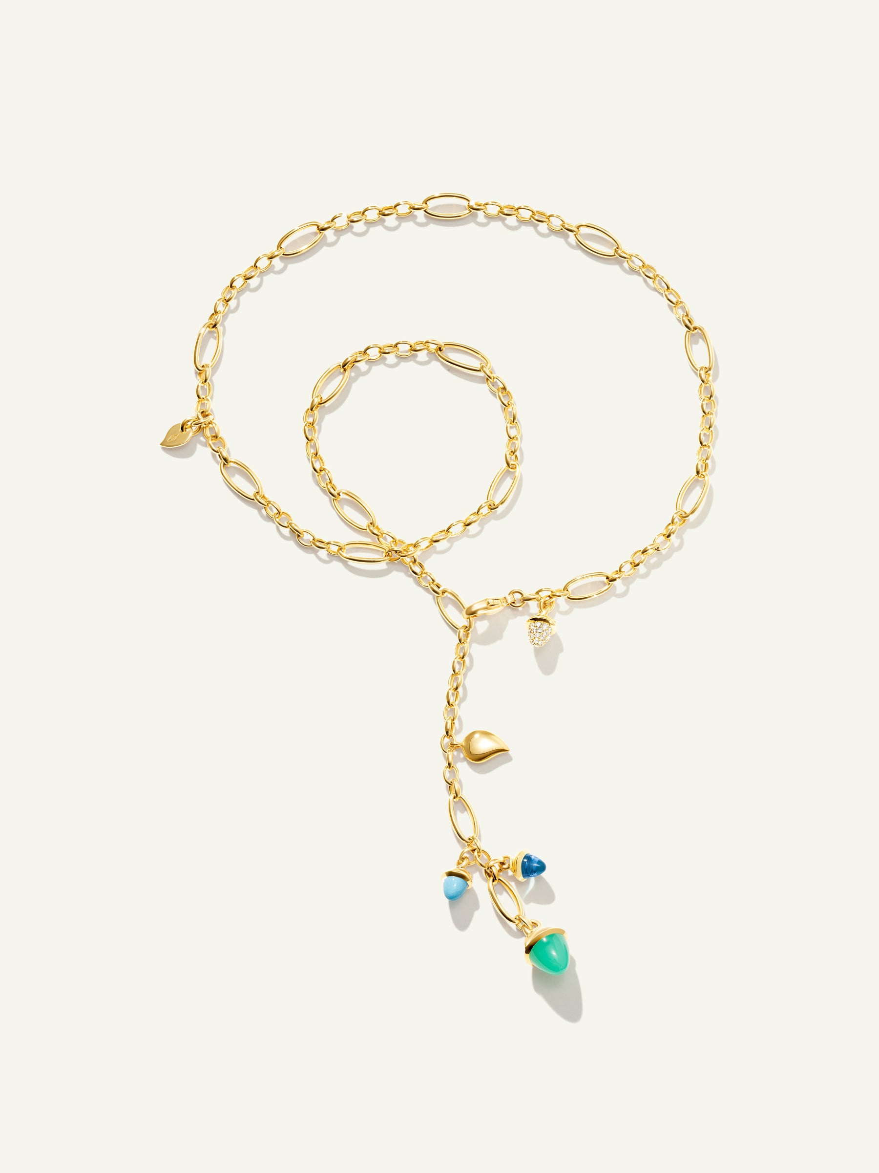 MIKADO Halskette, 51 cm in 'Lagoon' mit Diamond Pavé