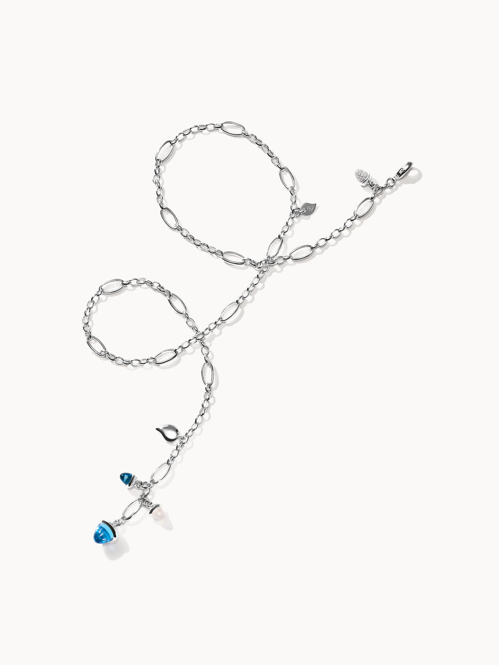 Necklace MIKADO Delicate 51 cm 'Ocean' with Diamond Pavé 'Ocean' mit Diamant Pavé