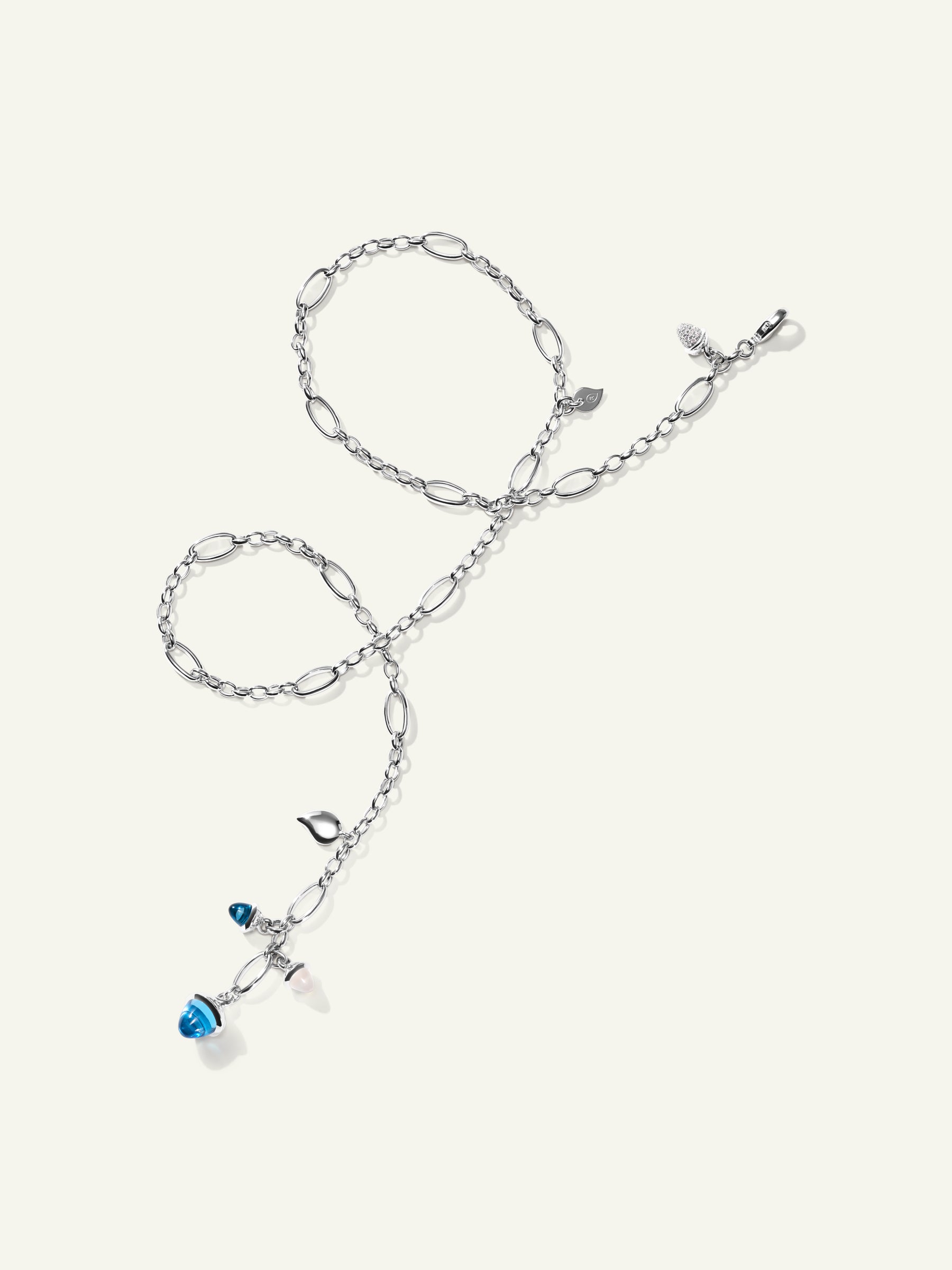 Necklace MIKADO Delicate 51 cm 'Ocean' with Diamond Pavé 'Ocean' mit Diamant Pavé
