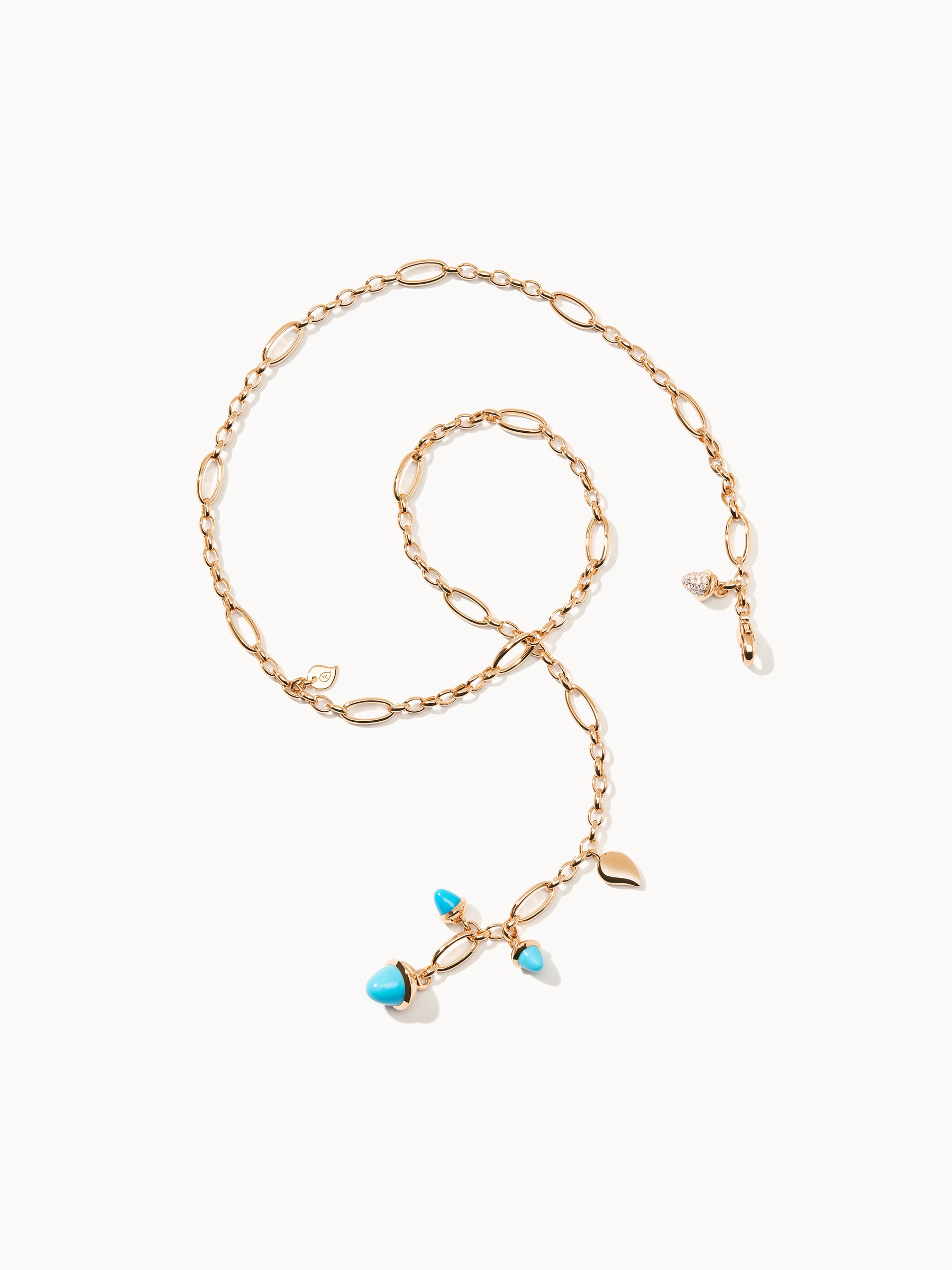 MIKADO Halskette, 51 cm in 'Turquoise' mit Diamond Pavé