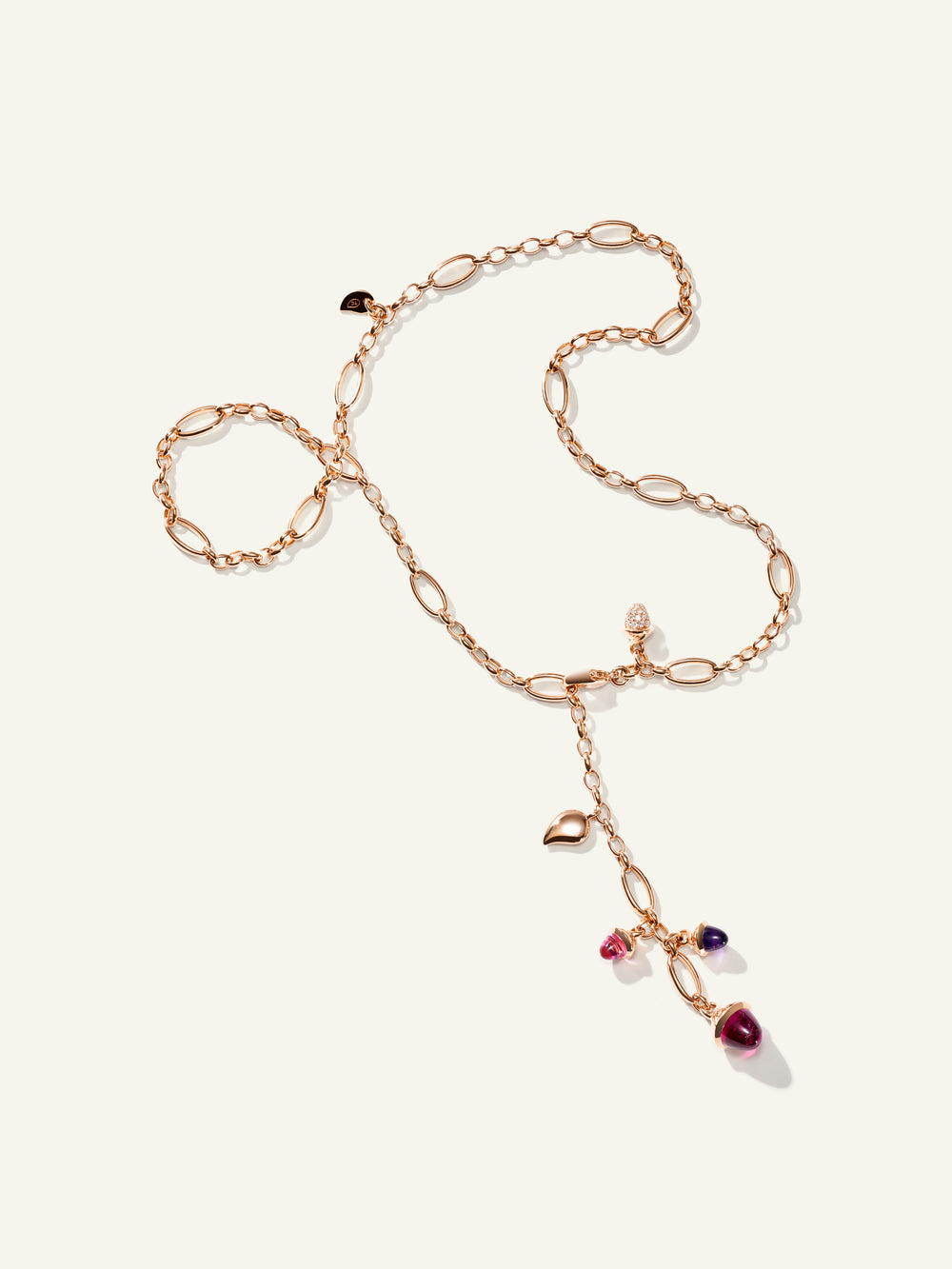 MIKADO Halskette, 51 cm in 'Wildberry' mit Diamond Pavé