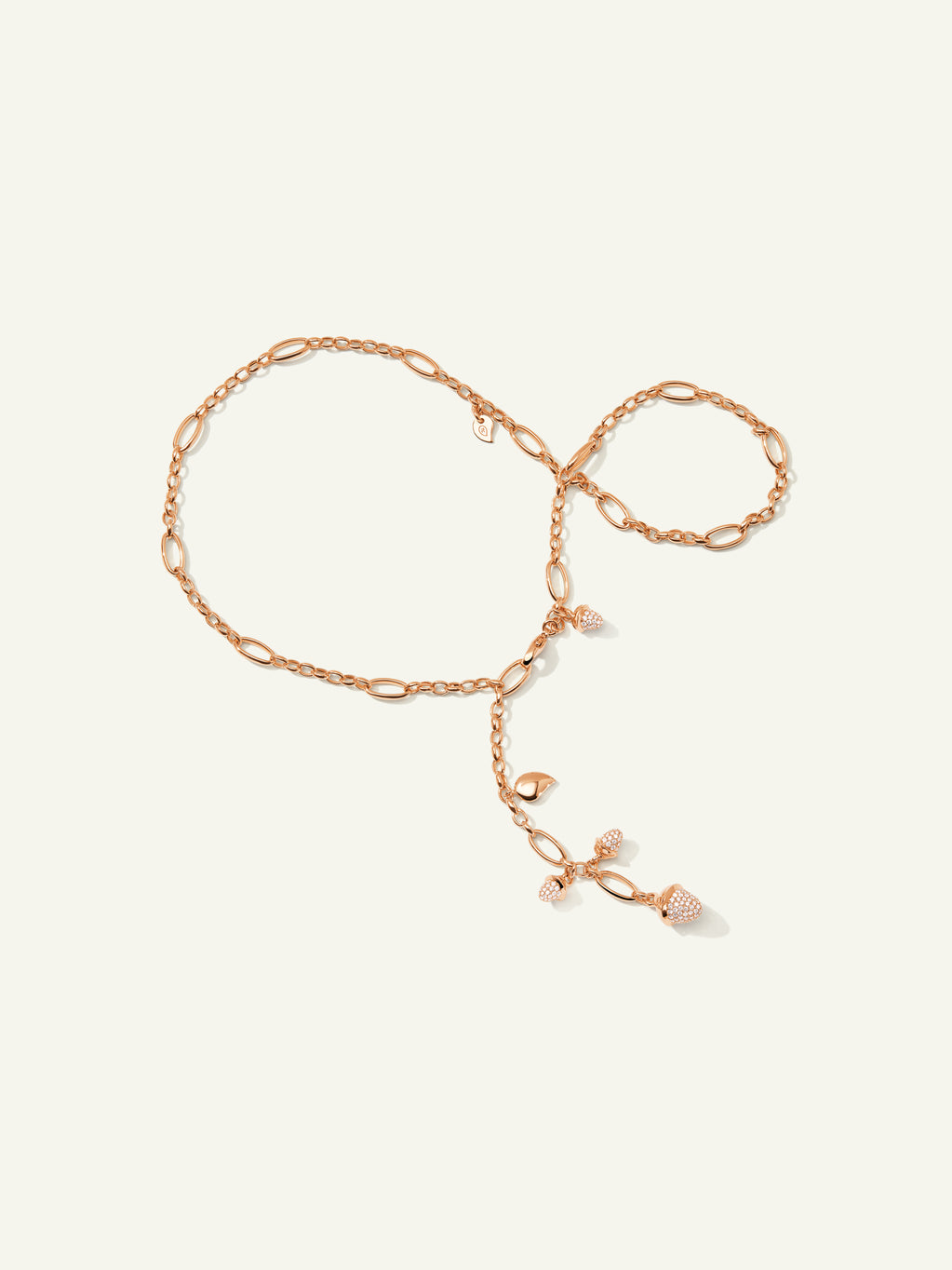 Necklace MIKADO Delicate 51 cm Diamond Pavé with Diamond Pavé