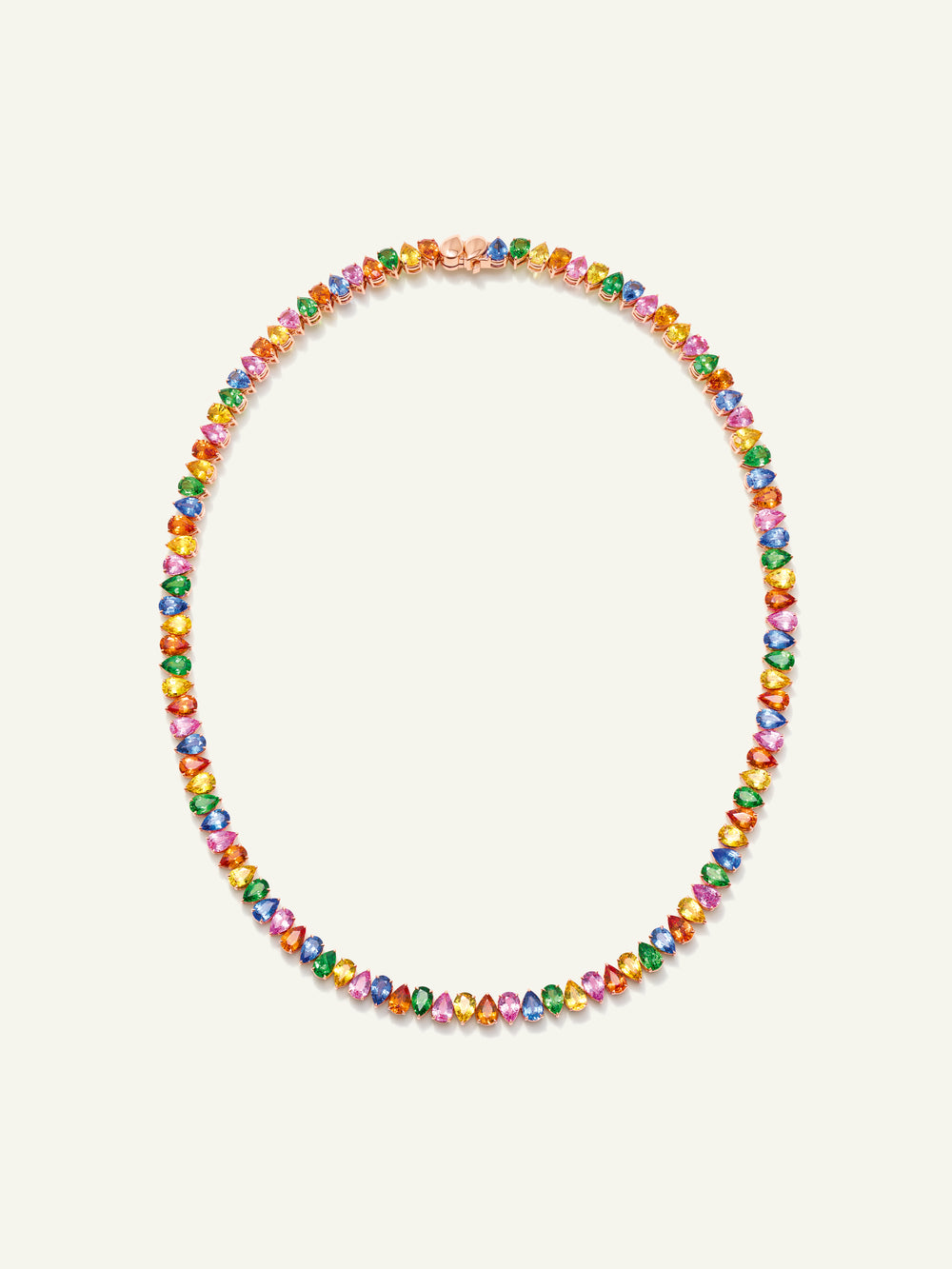 N-SIG-R-Can-rg | Necklace SIGNATURE Rivière pear shape 'Candy' Sapphires