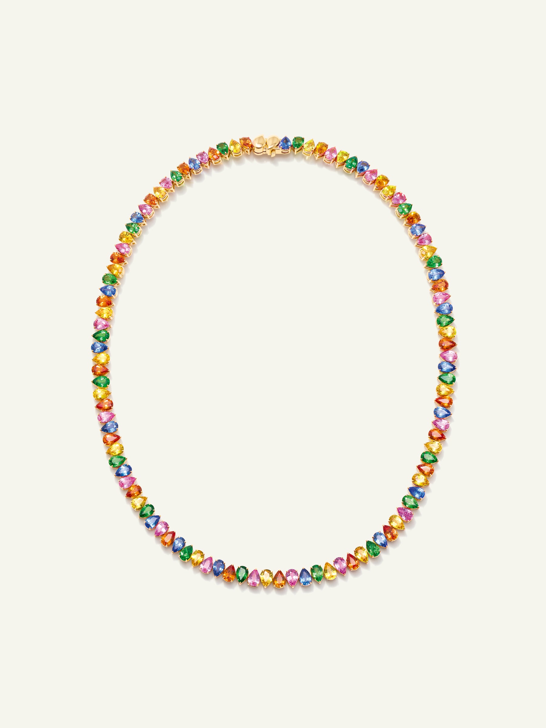 Necklace SIGNATURE Rivière pear shape 'Candy' Sapphires