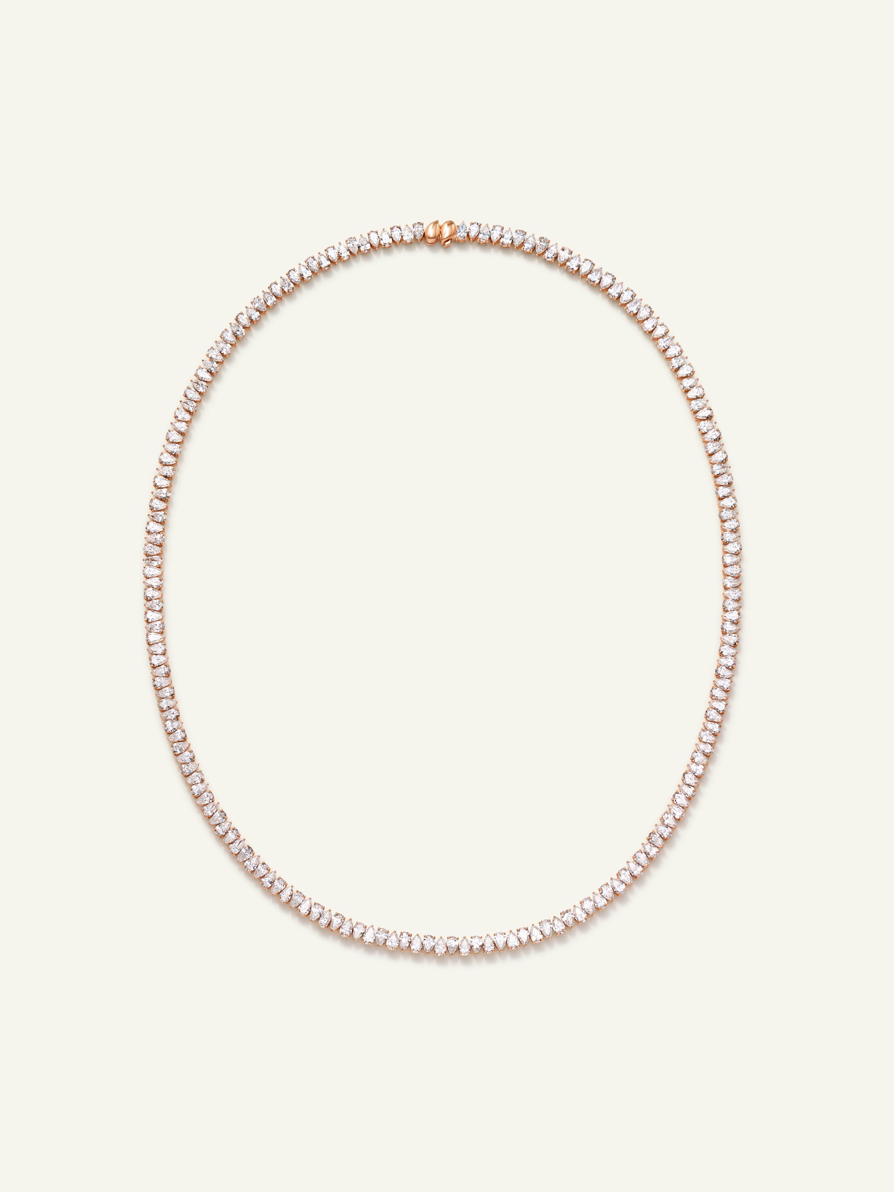 N-SIG-R-Cl-rg | Necklace SIGNATURE Rivière pear shape Diamonds