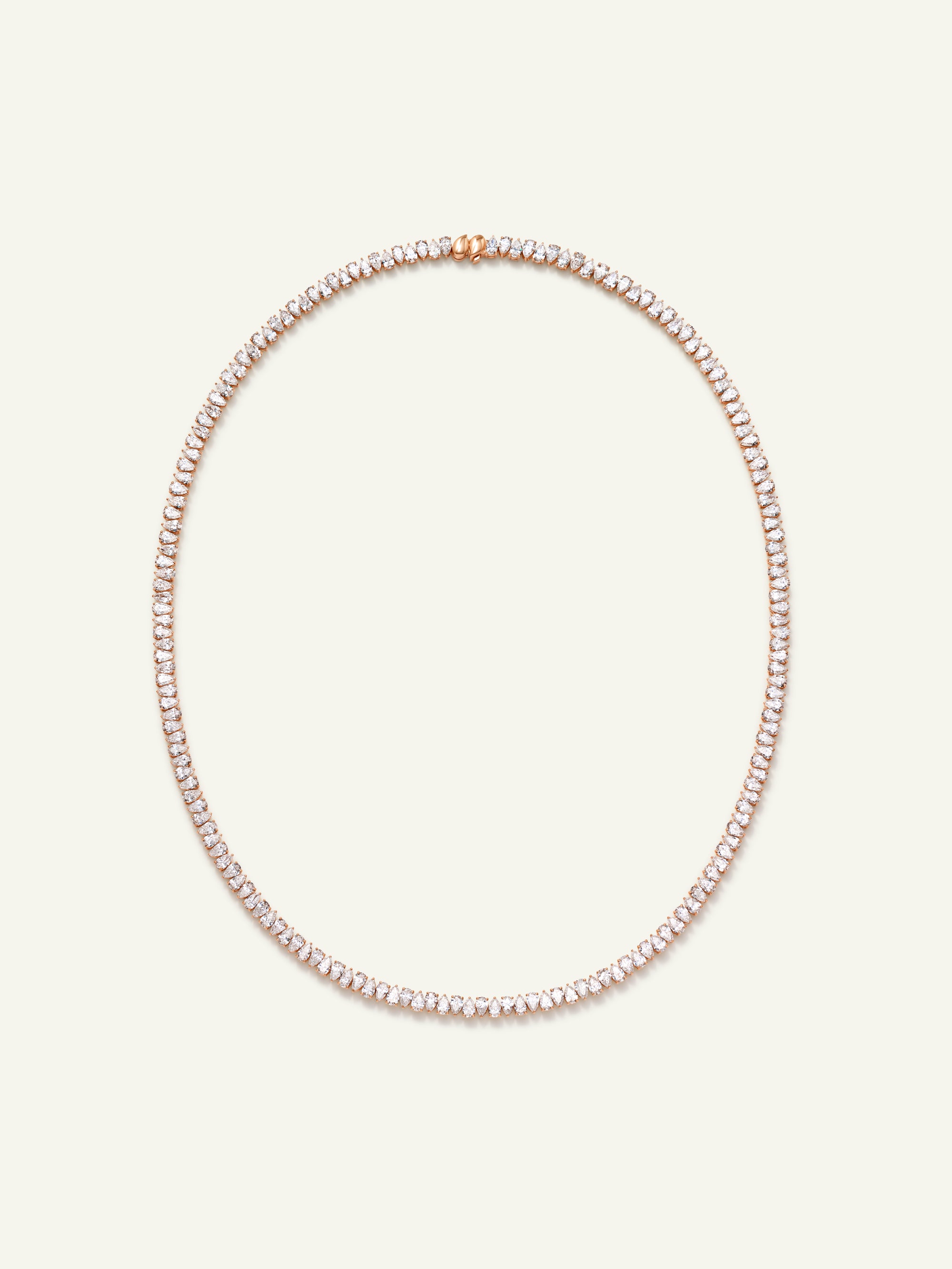 N-SIG-R-Cl-rg | Necklace SIGNATURE Rivière pear shape Diamonds