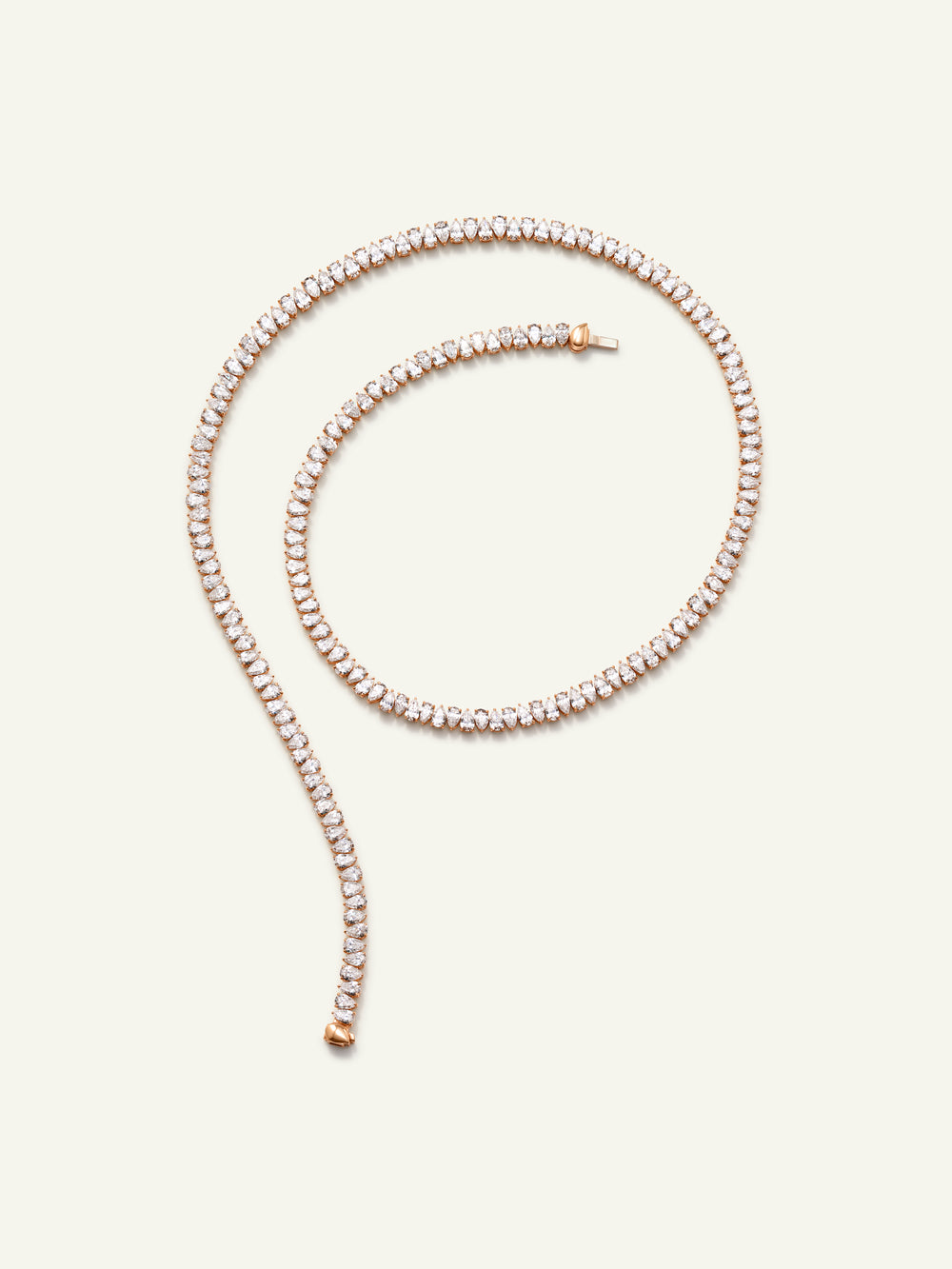 N-SIG-R-Cl-rg | Necklace SIGNATURE Rivière pear shape Diamonds