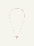 Necklace SIGNATURE 2 Drops Tourmaline rose / Diamond Pavé