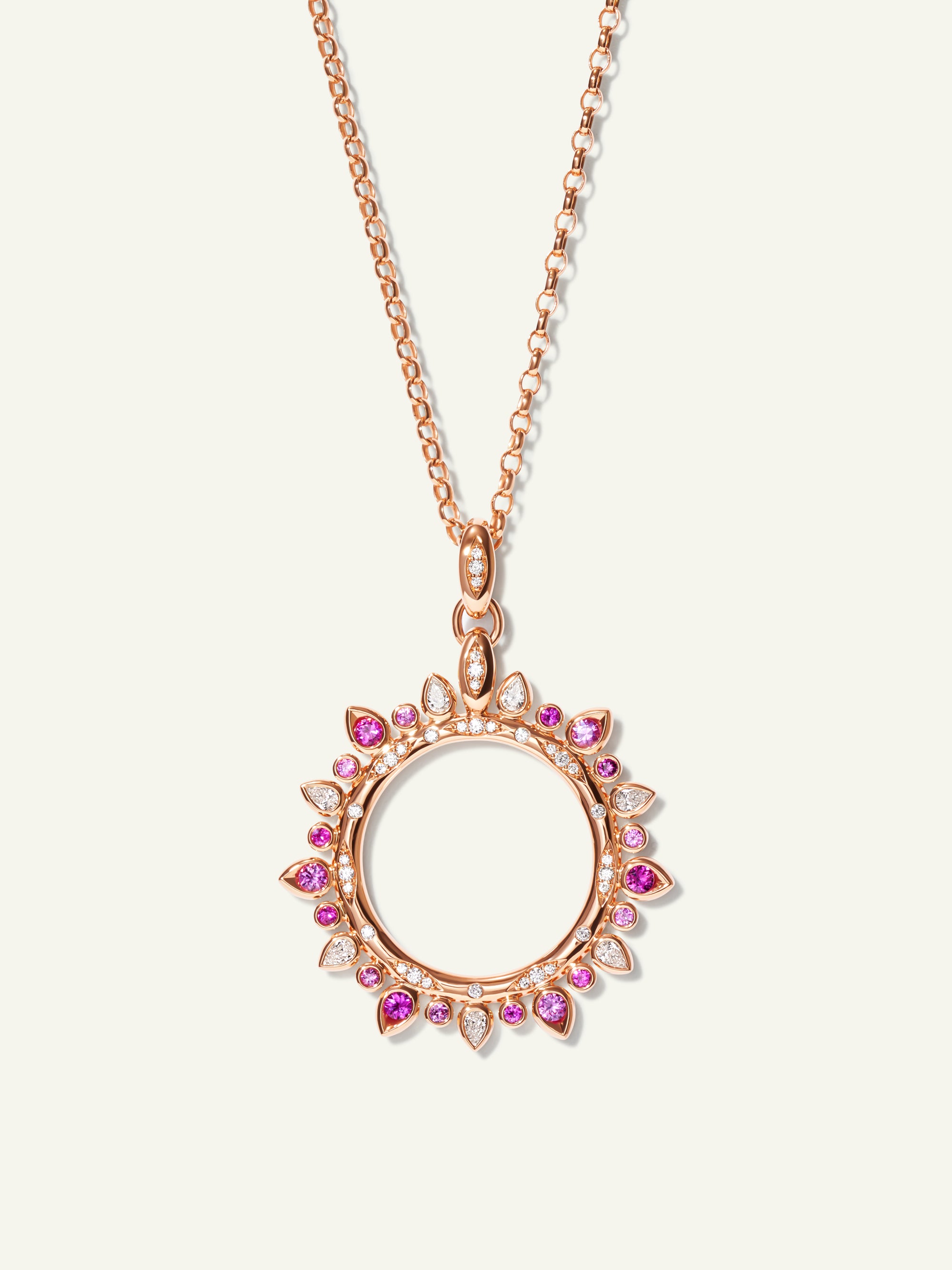 GYPSY Large Sun Pendant in 'Blush'