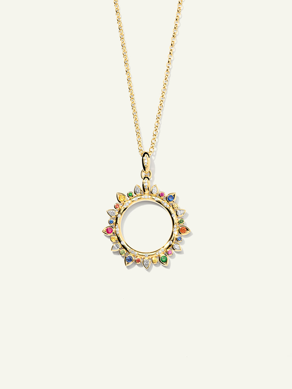GYPSY Large Sun Pendant in 'Candy'