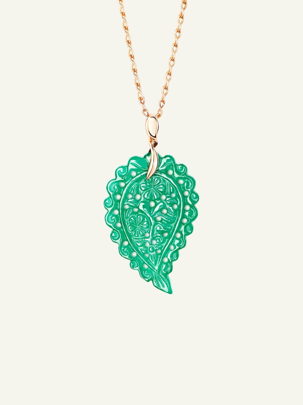 INDIA Medium Pendant with Green Onyx