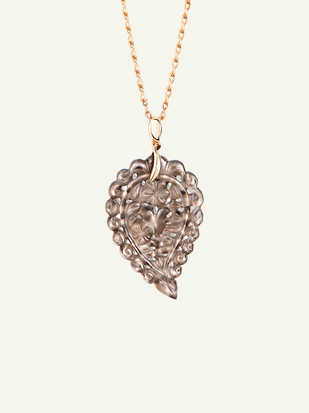 P-IND-m-Smo-rg | Pendant INDIA medium Smoky Quartz