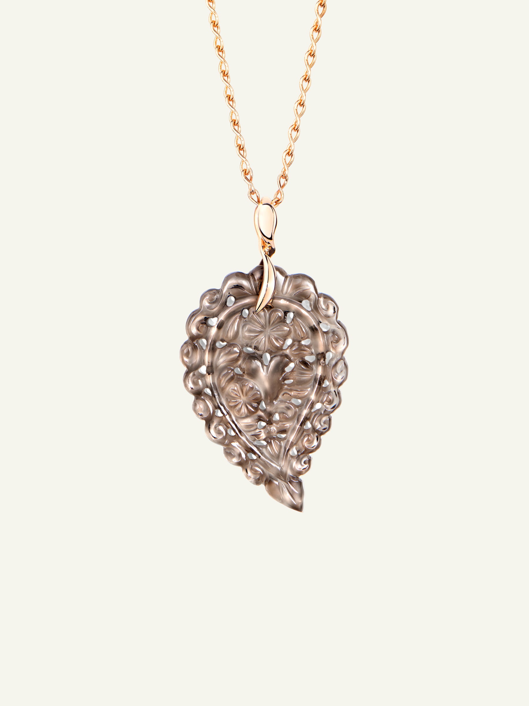 P-IND-m-Smo-rg | Pendant INDIA medium Smoky Quartz