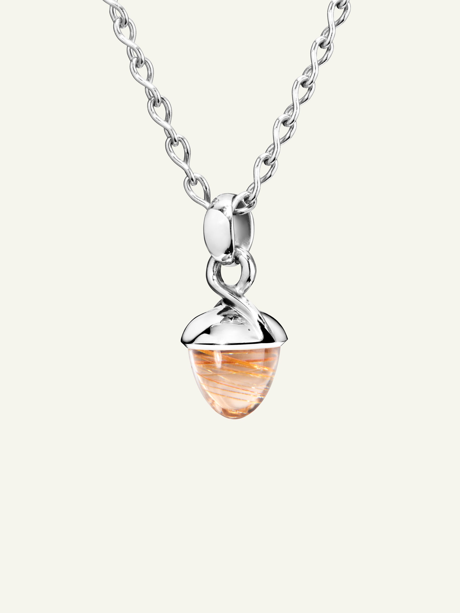 Pendant MIKADO Bouquet rutilated Quartz red