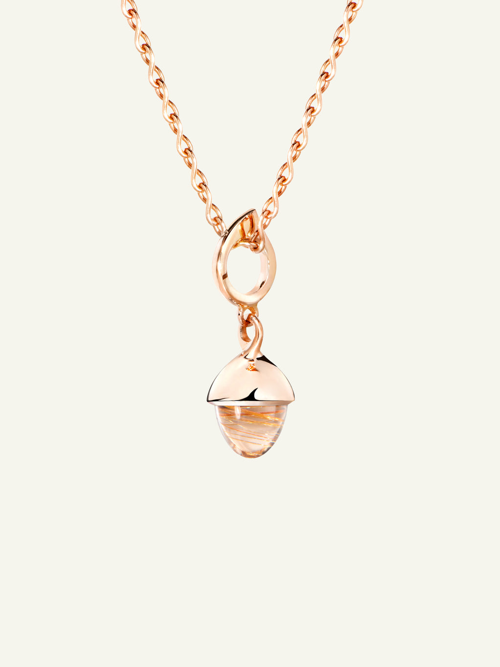 MIKADO Flamenco Pendant with Red Rutilated Quartz
