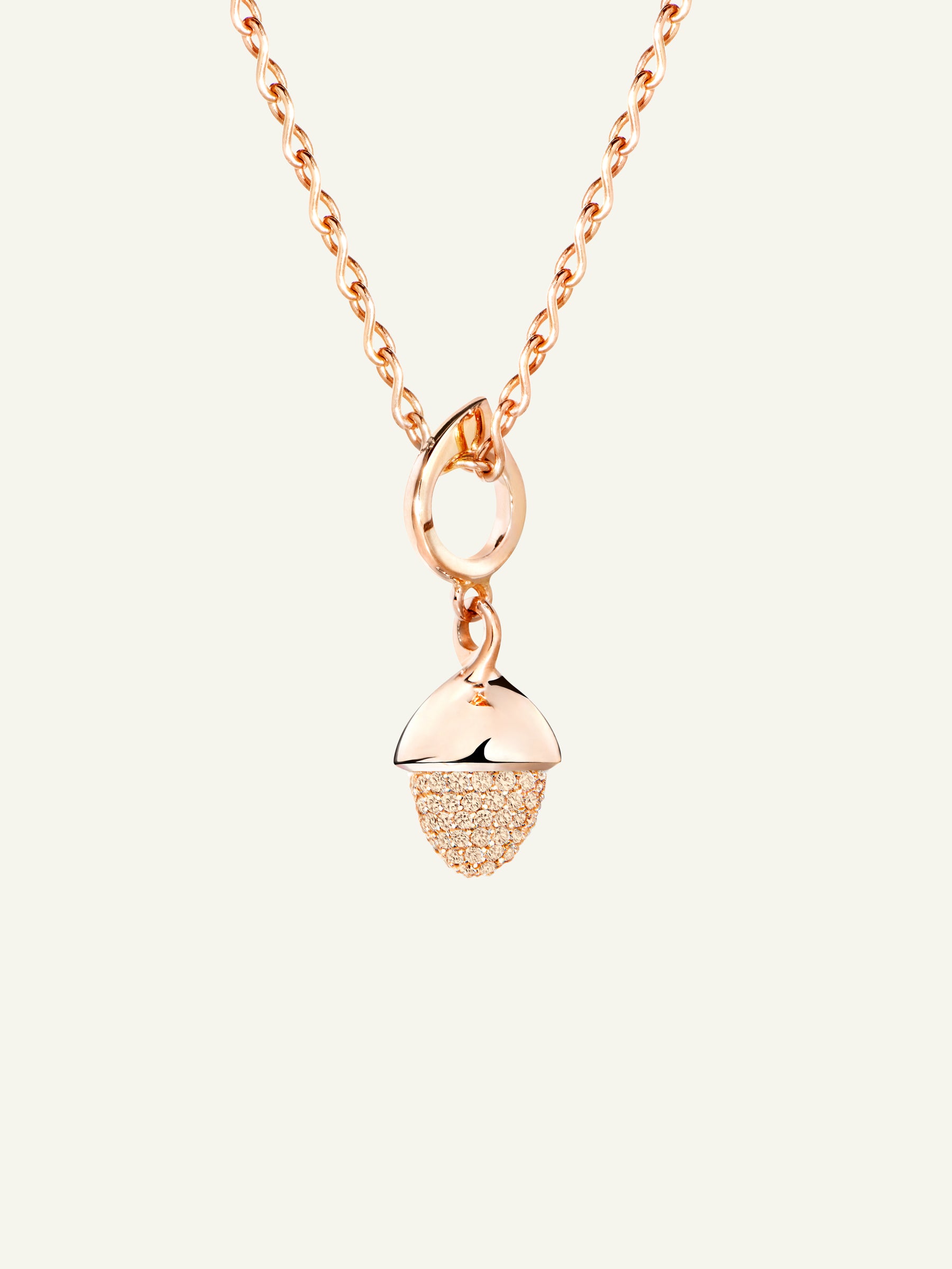 MIKADO Flamenco Anhänger mit Champagne Diamant Pavé