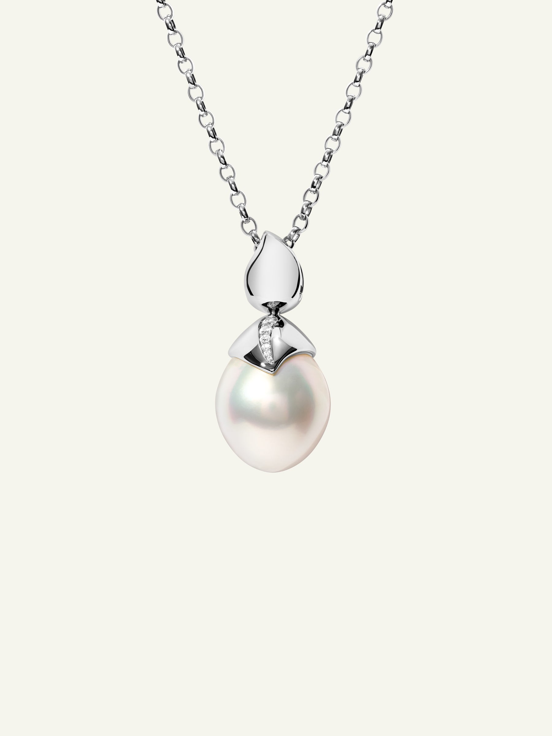 Südsee PEARL Anhänger mit Diamant Pavé