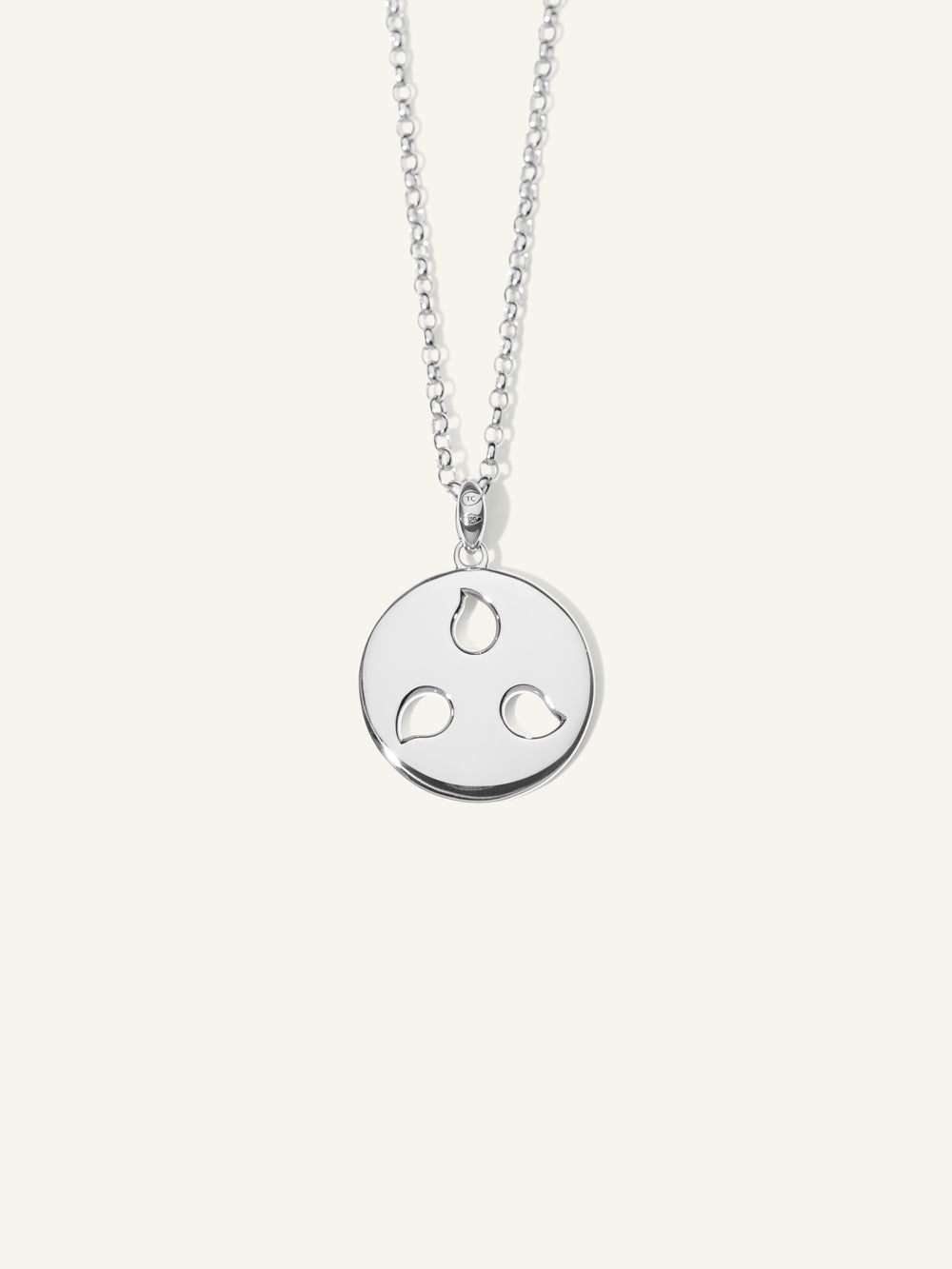 Pendant SAND DOLLAR medium 18K white gold
