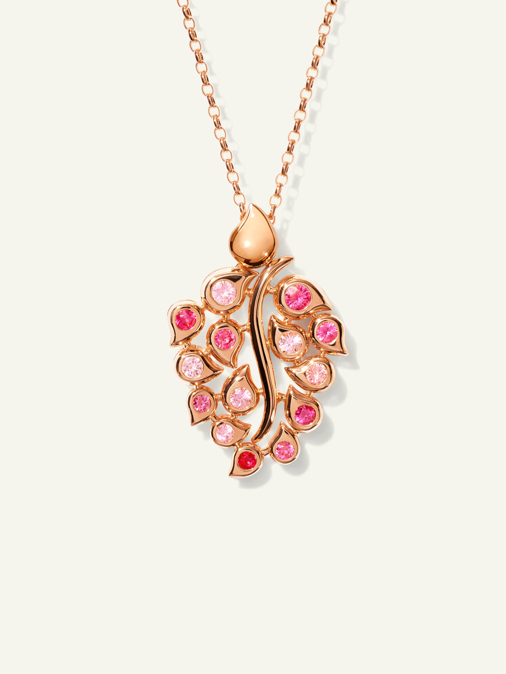 SNOWFLAKES Leaf Pendant in ‘Classic’ / ‘Blush’