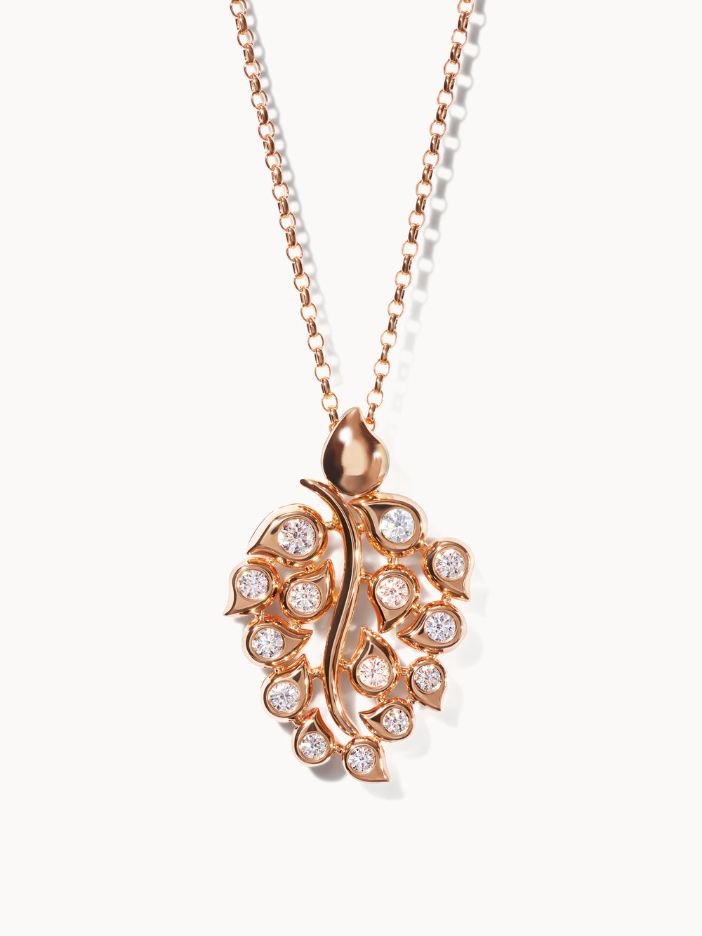 SNOWFLAKES Leaf Pendant in ‘Classic’ / ‘Blush’