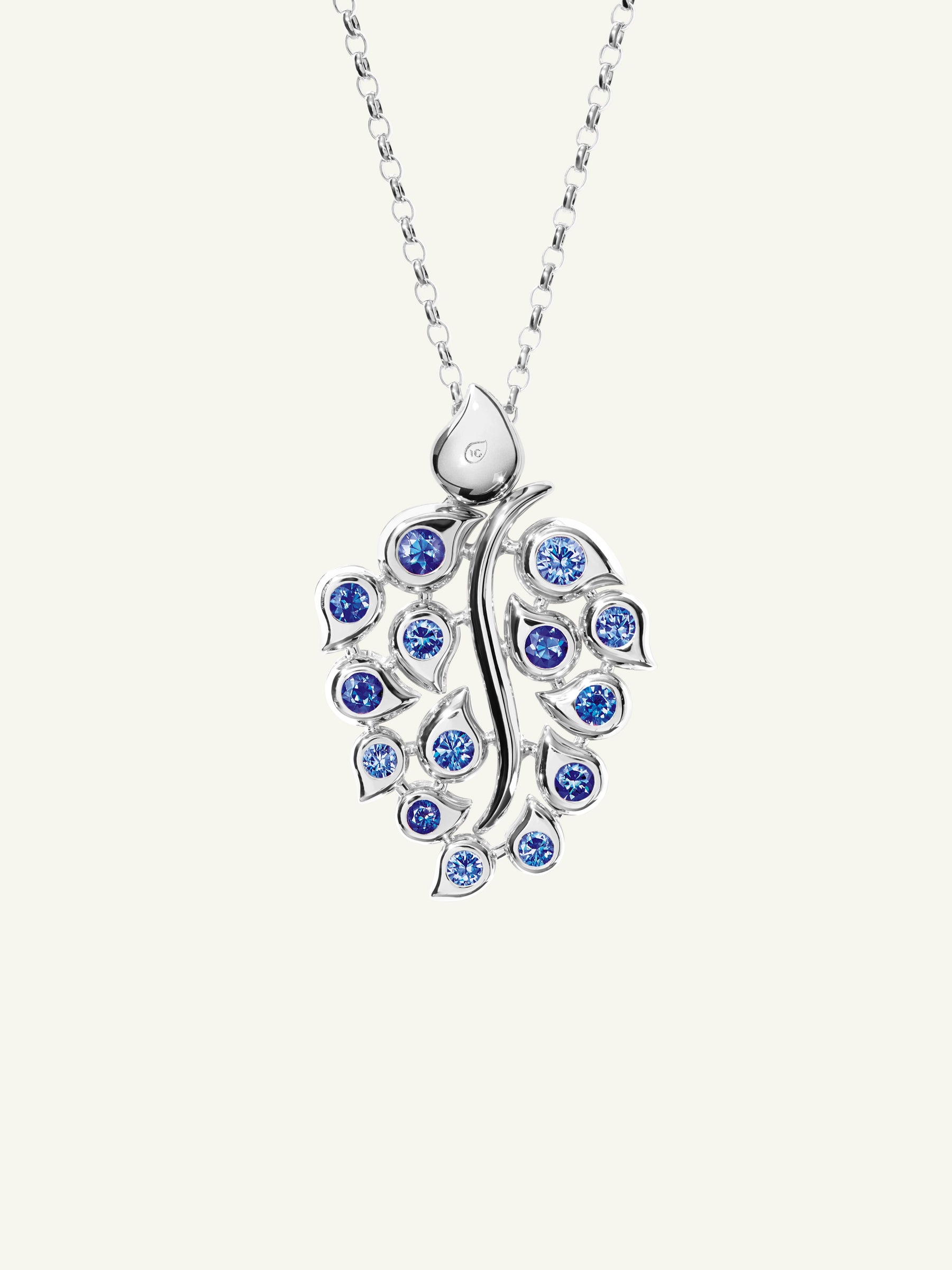 SNOWFLAKES Leaf Pendant in 'Classic' / 'Sky'