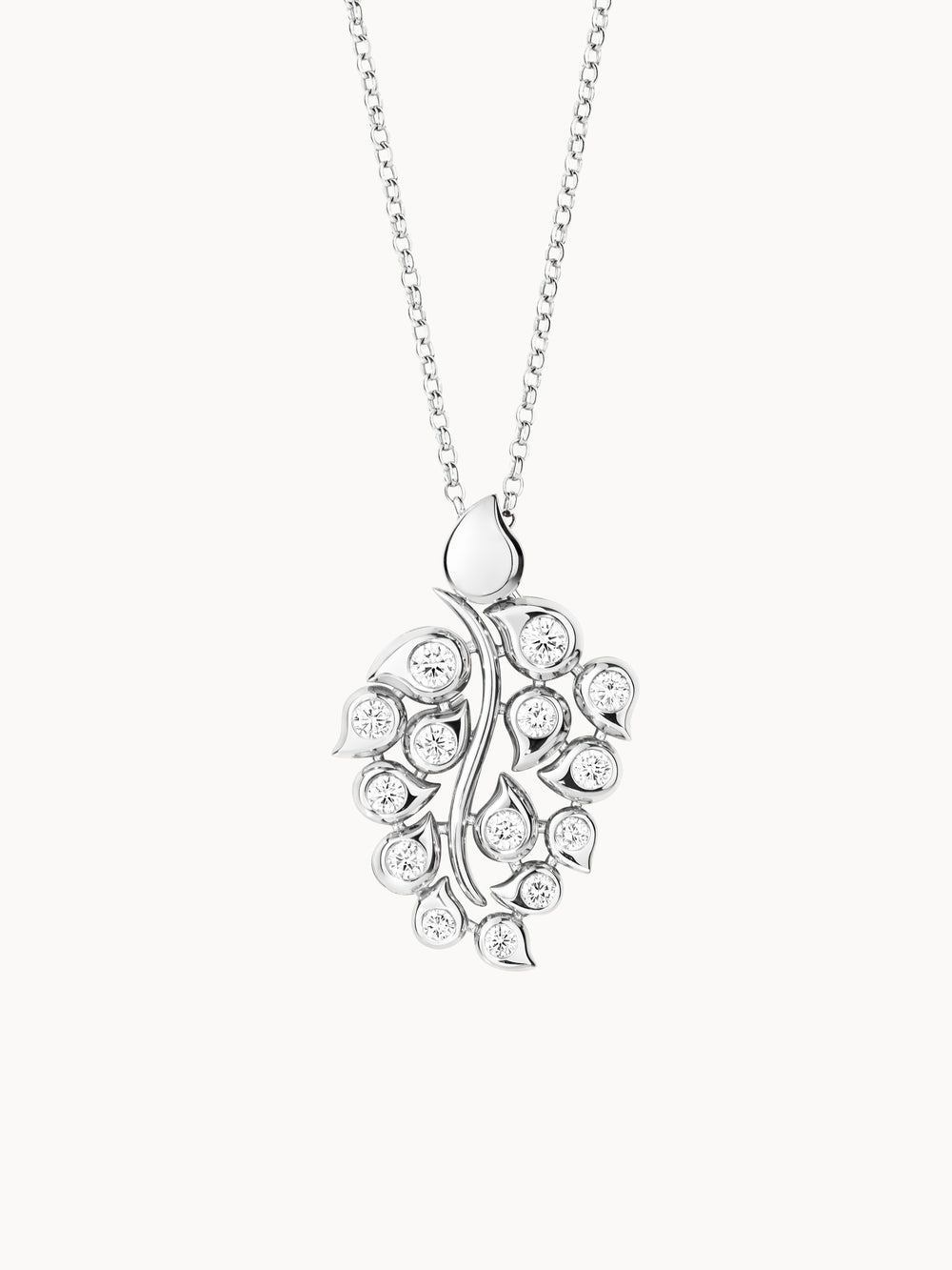 SNOWFLAKES Leaf Pendant in 'Classic' / 'Sky'