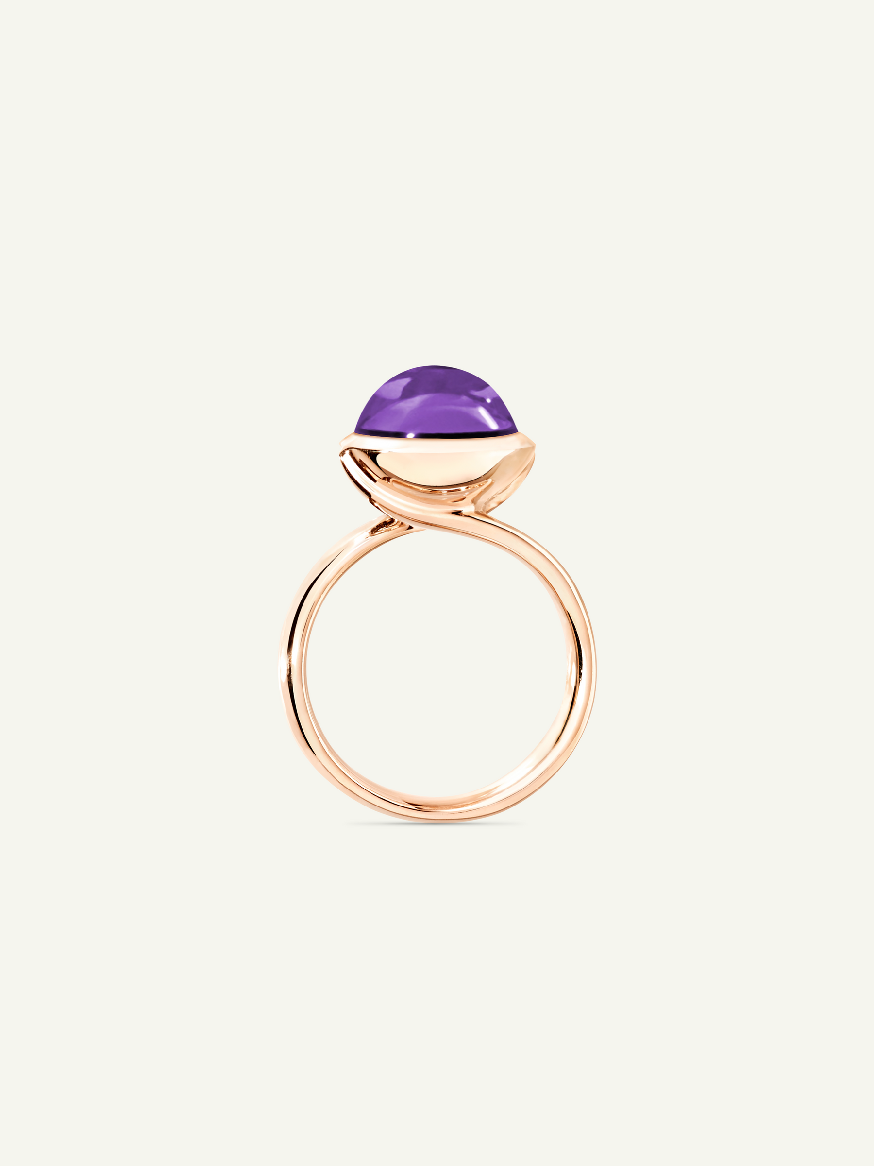 BOUTON Large Ring mit Amethyst