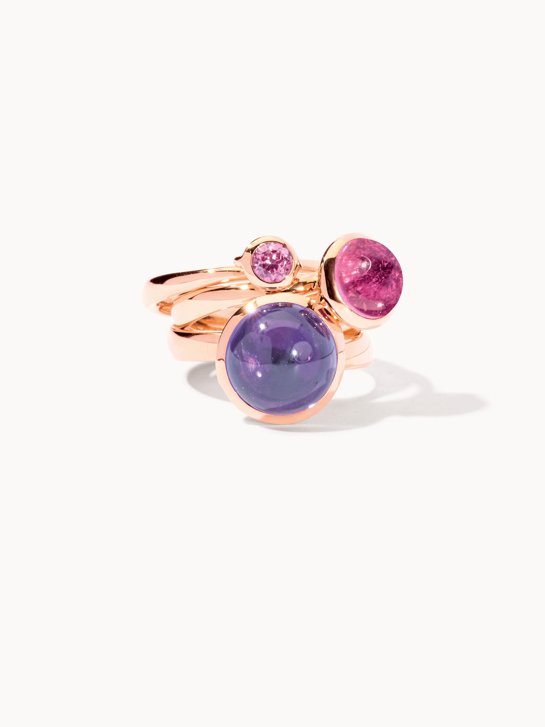 BOUTON Large Ring mit Amethyst