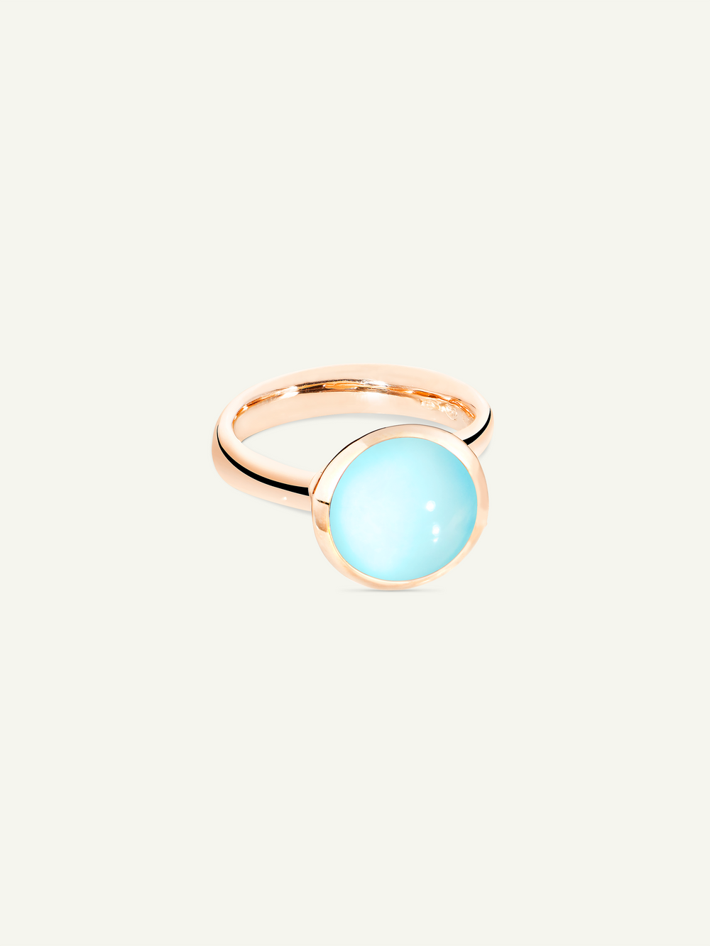 Ring BOUTON large Aqua Chalcedony Aqua Chalcedon