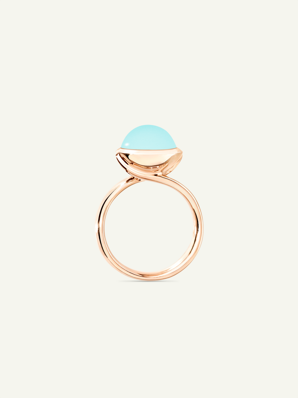 BOUTON Large Ring mit Aqua Chalcedon